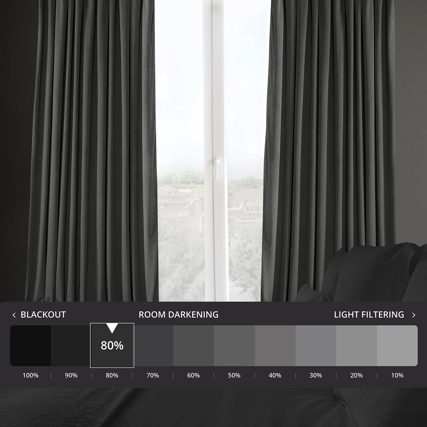 Rideaux occultants en velours pelucheux Heritage Exclusive Fabrics (1 panneau) Rideaux en velours de luxe pour chambre et salon.