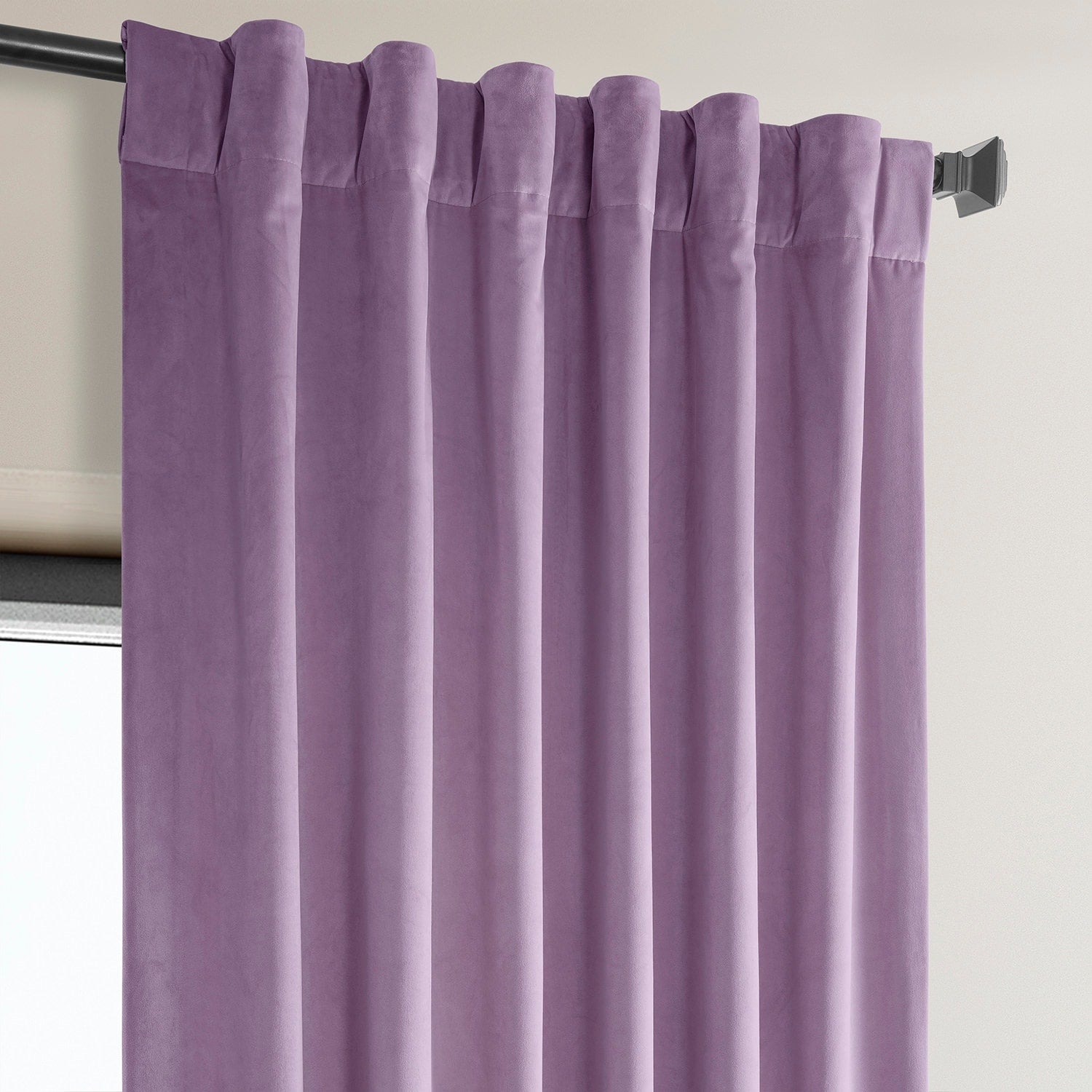 Rideau occultant en velours moelleux Heritage Exclusive Fabrics (1 panneau) - Draperie simple luxueuse pour un obscurcissement accru de la pièce