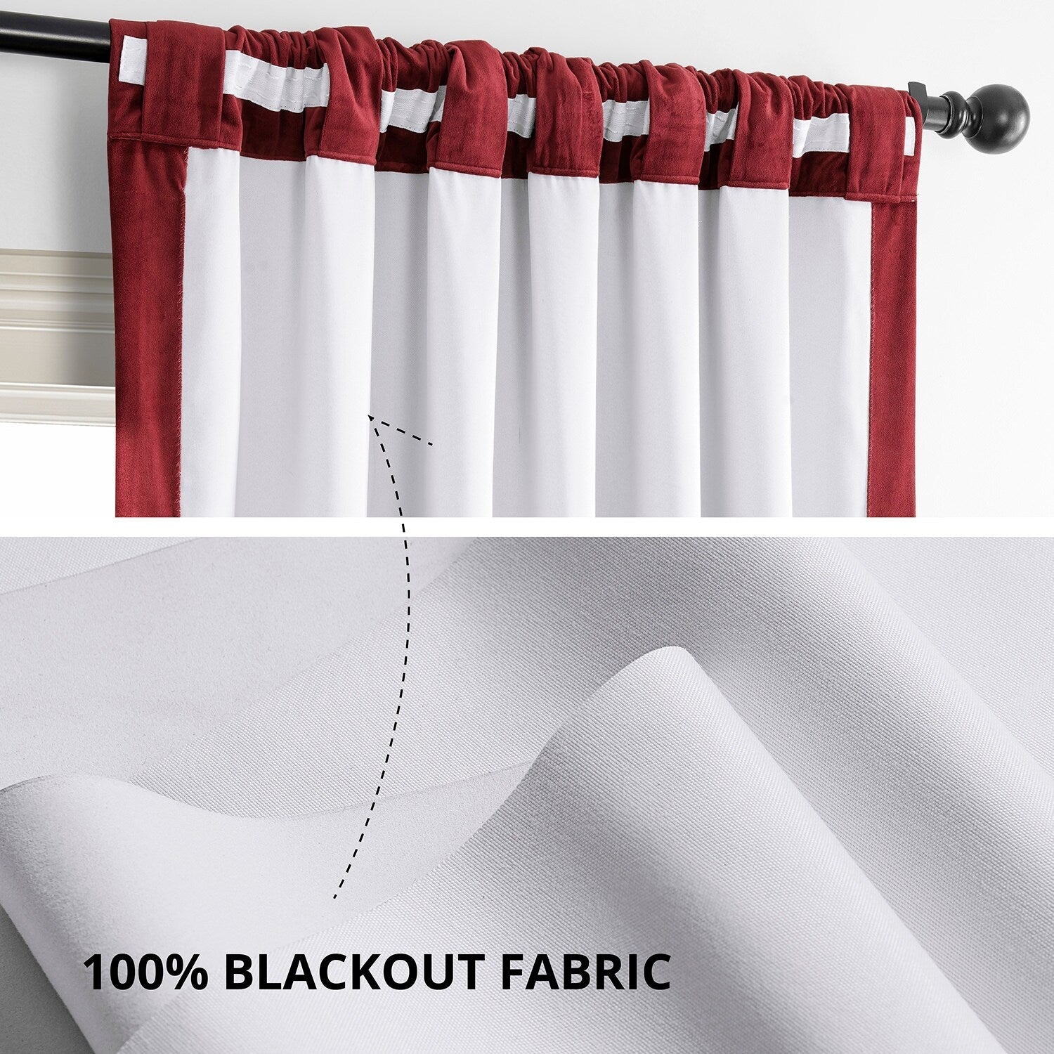 Rideau occultant en velours Signature Exclusive Fabrics (1 panneau)