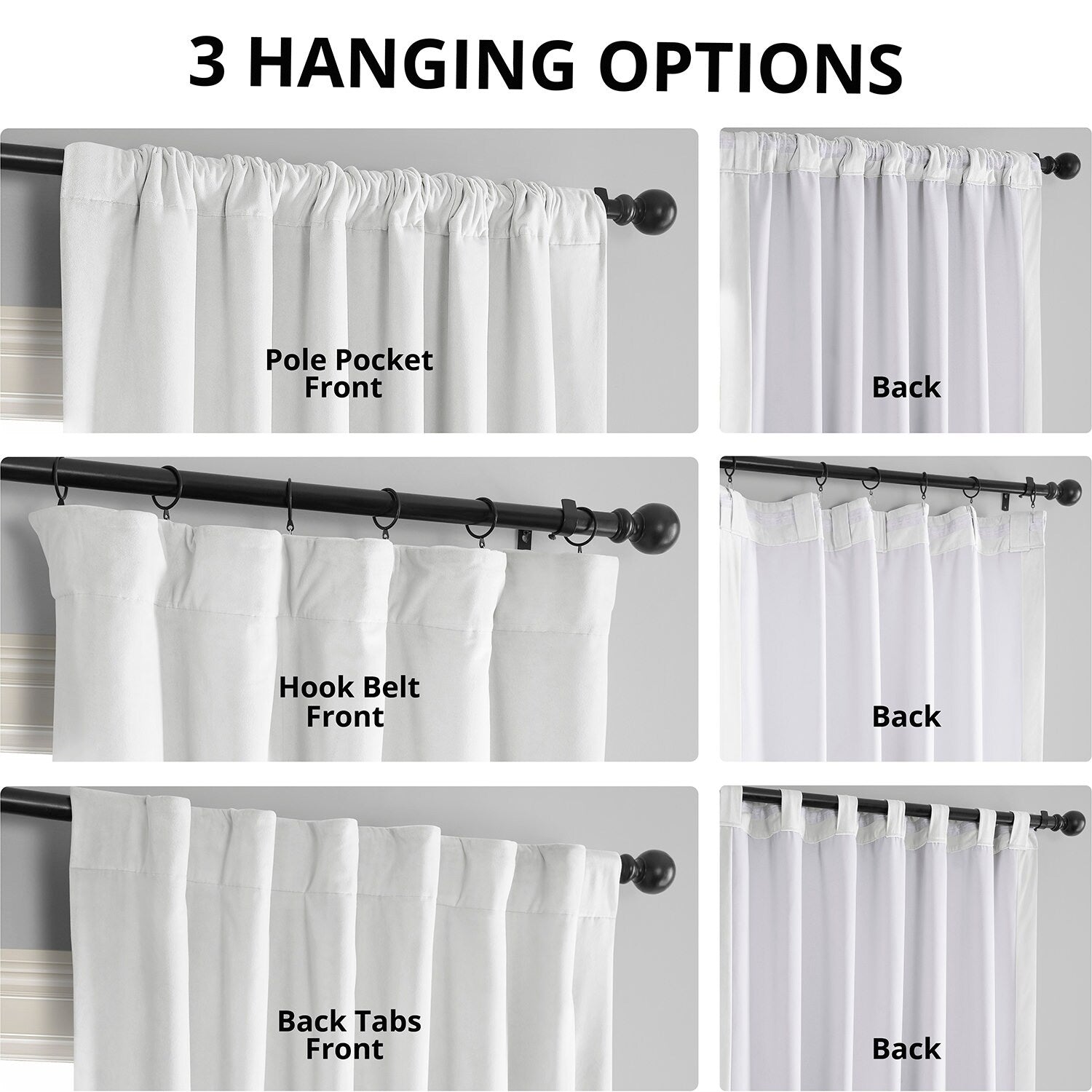 Rideau occultant en velours Signature Exclusive Fabrics (1 panneau)