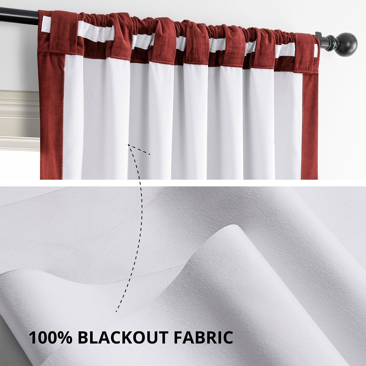 Rideau occultant en velours Signature Exclusive Fabrics (1 panneau)