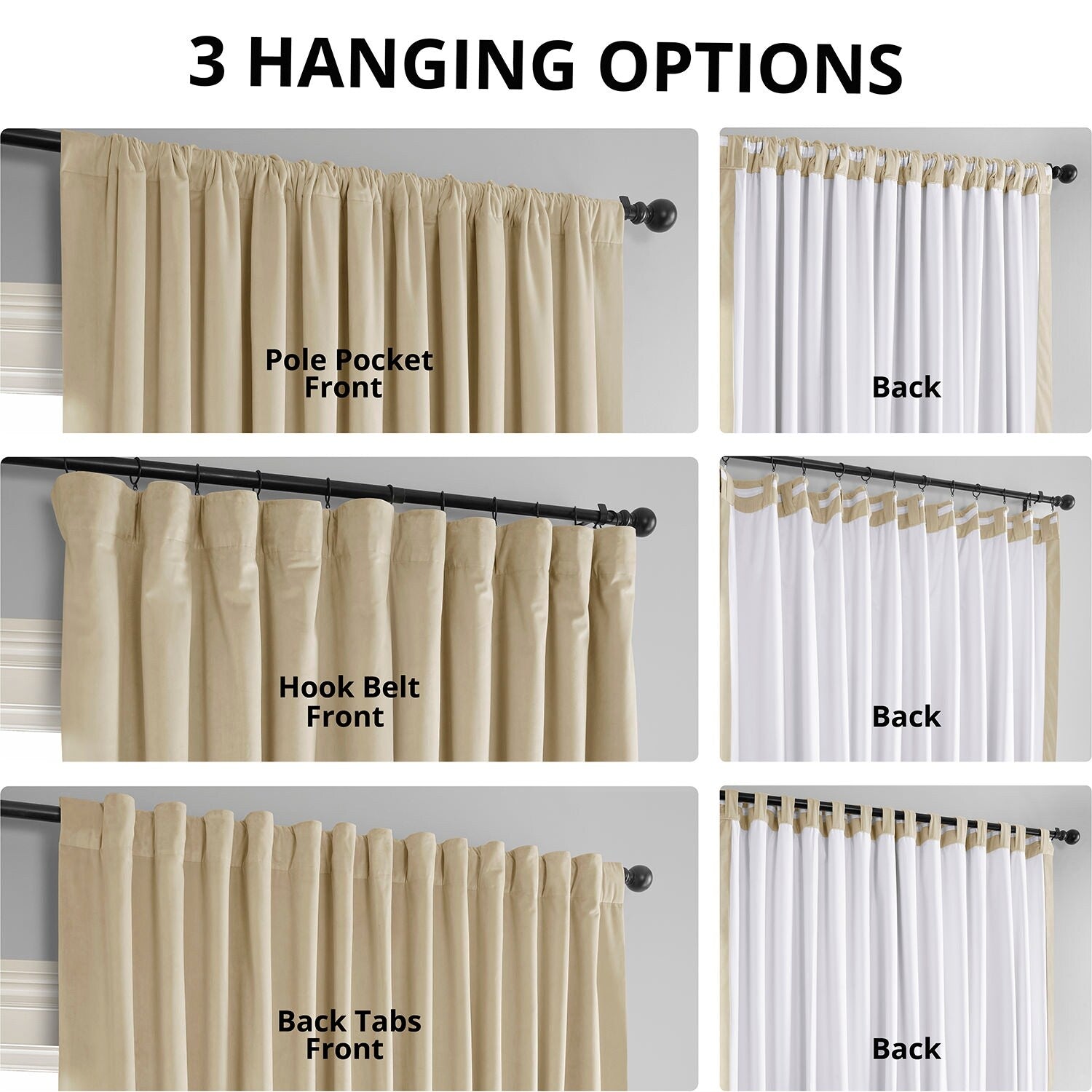 Rideaux occultants extra larges en velours Signature Exclusive Fabrics (1 panneau) - Rideaux occultants luxueux