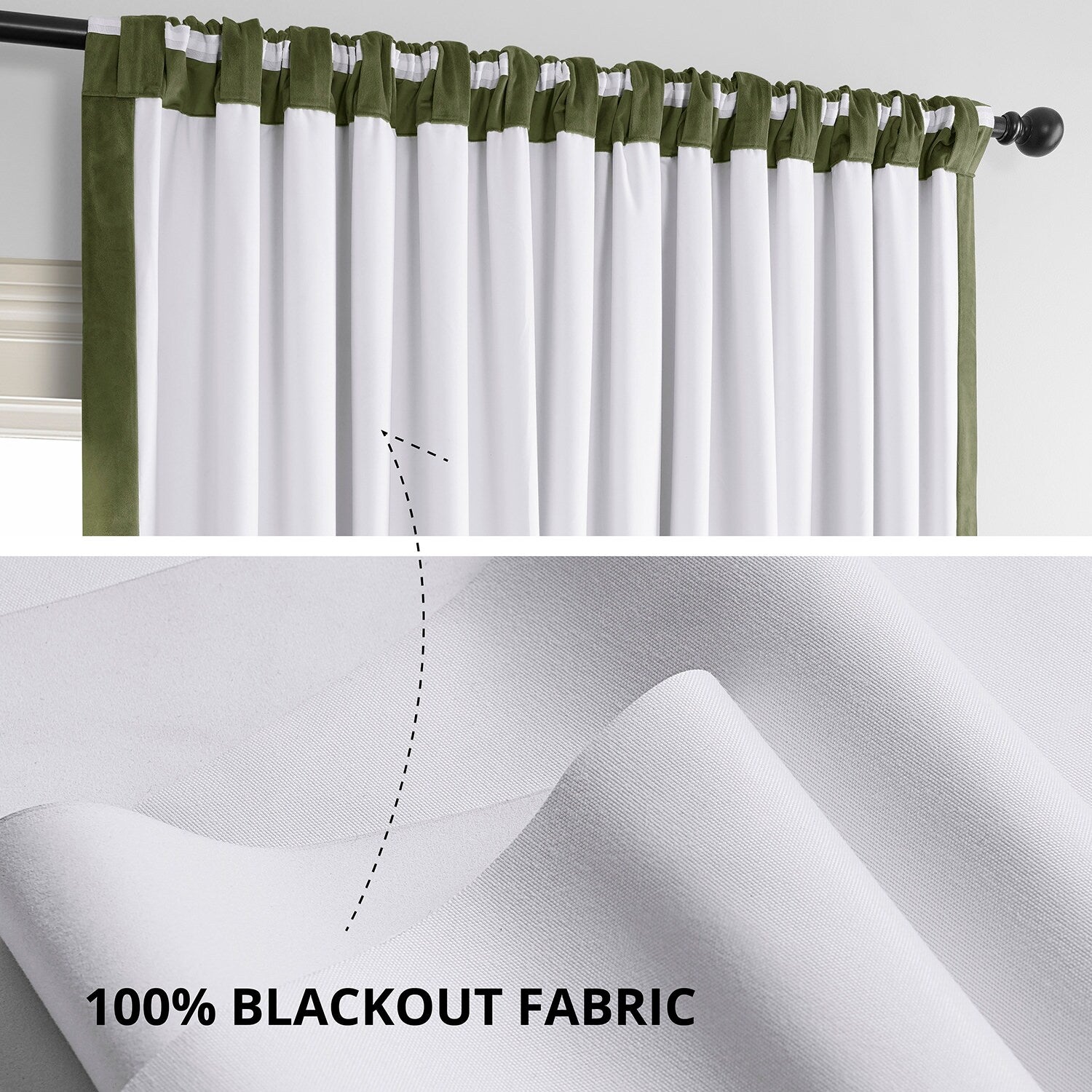 Rideaux occultants extra larges en velours Signature Exclusive Fabrics (1 panneau) - Rideaux occultants luxueux