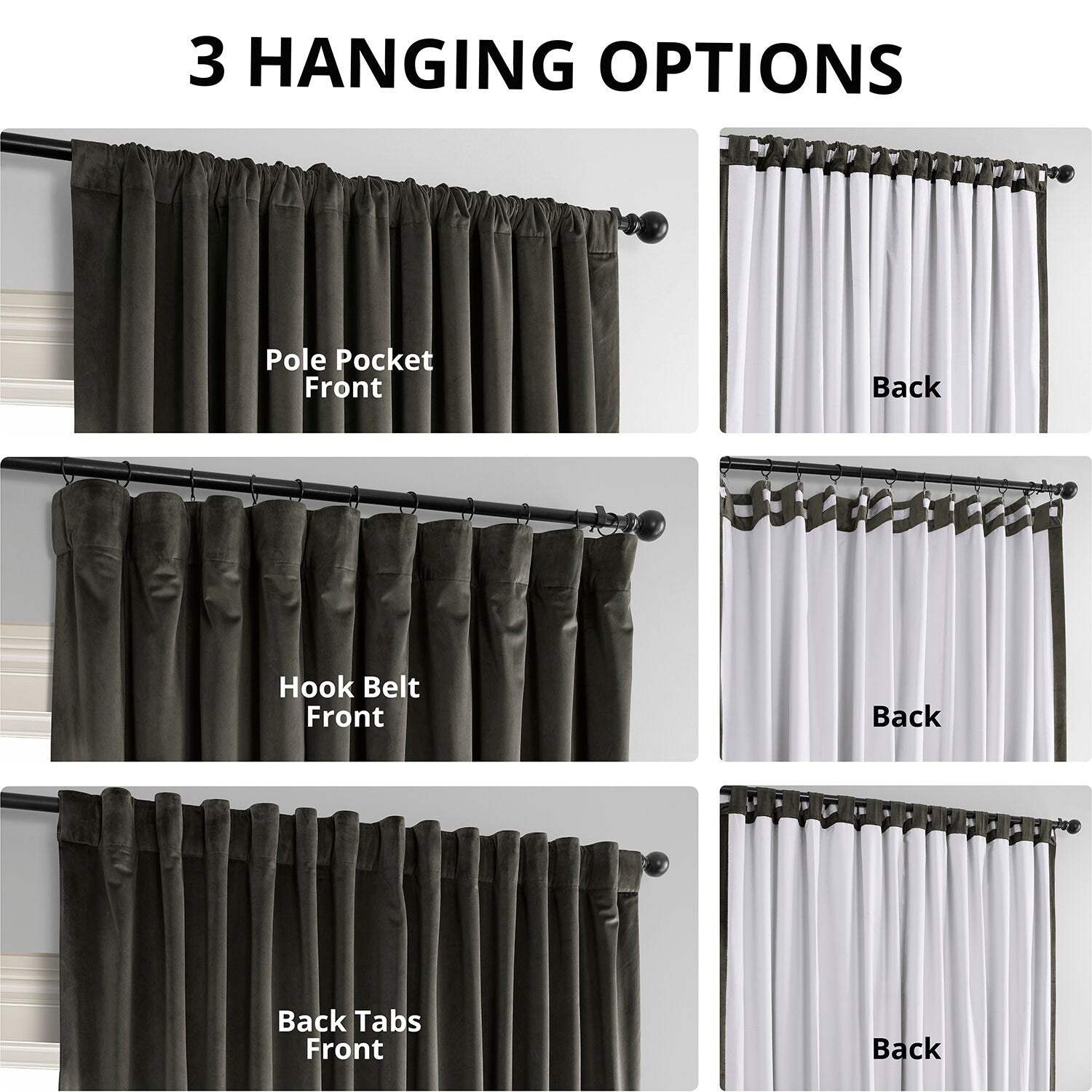 Rideaux occultants extra larges en velours Signature Exclusive Fabrics (1 panneau) - Rideaux occultants luxueux