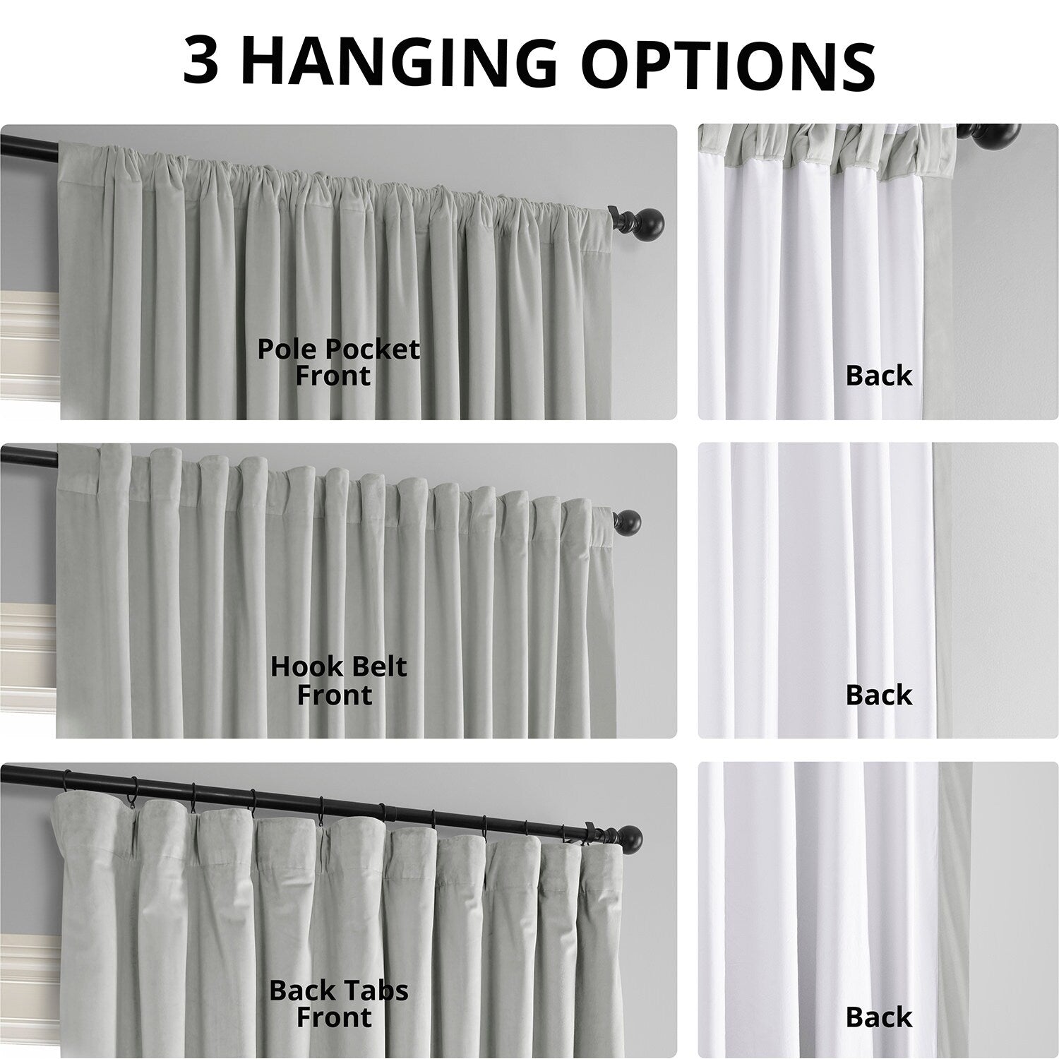 Rideaux occultants extra larges en velours Signature Exclusive Fabrics (1 panneau) - Rideaux occultants luxueux