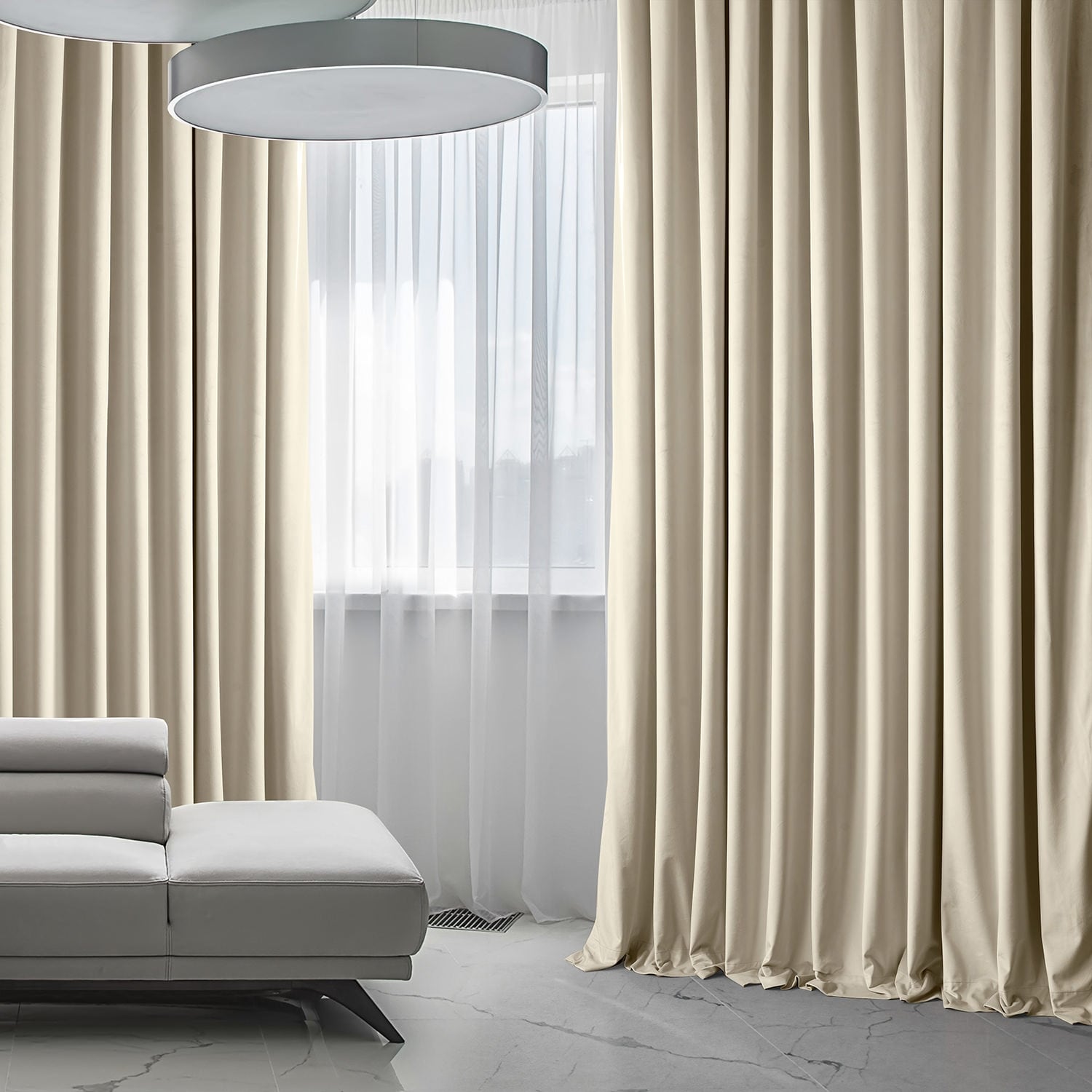 Rideaux occultants en velours moelleux Signature Exclusive Fabrics pour hôtel (1 panneau) - Draperie douce et luxueuse pour un contrôle de la lumière et une élégance optimale