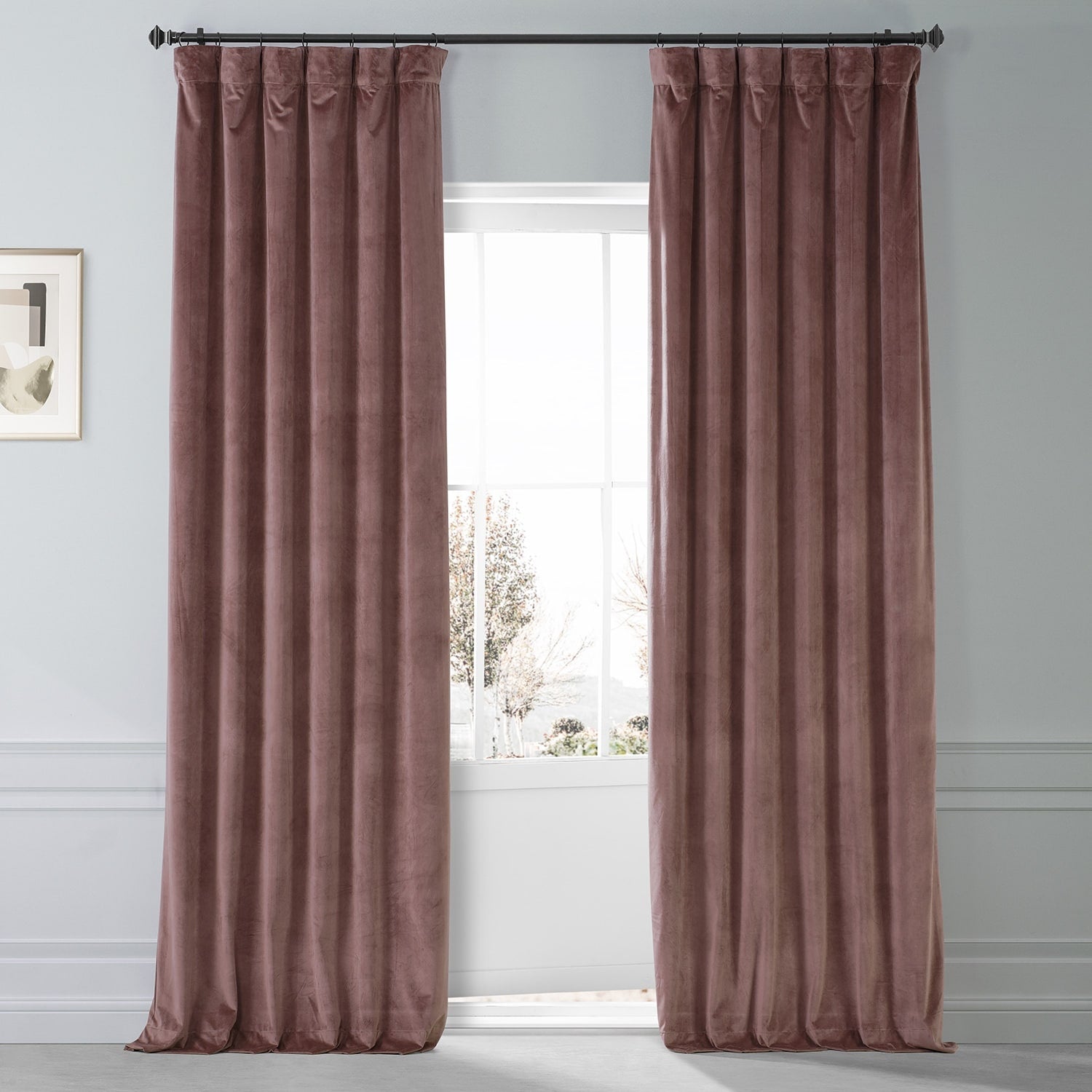 Rideaux occultants en velours moelleux Signature Exclusive Fabrics pour hôtel (1 panneau) - Draperie douce et luxueuse pour un contrôle de la lumière et une élégance optimale