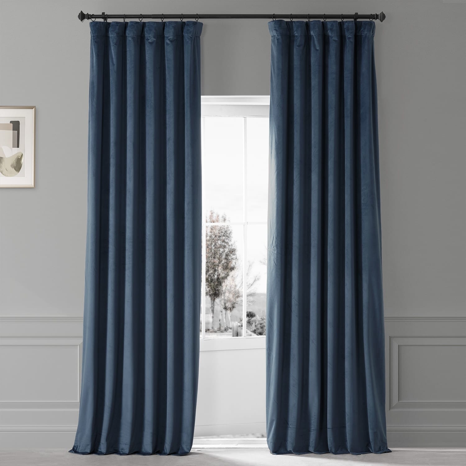 Rideaux occultants en velours moelleux Signature Exclusive Fabrics pour hôtel (1 panneau) - Draperie douce et luxueuse pour un contrôle de la lumière et une élégance optimale