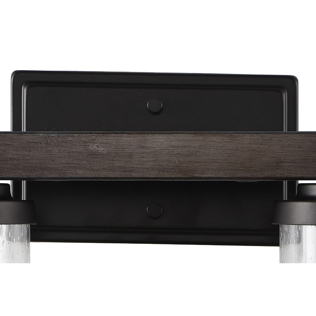 Applique murale à LED style rustique en fer et verre grainé, par JONATHAN Y