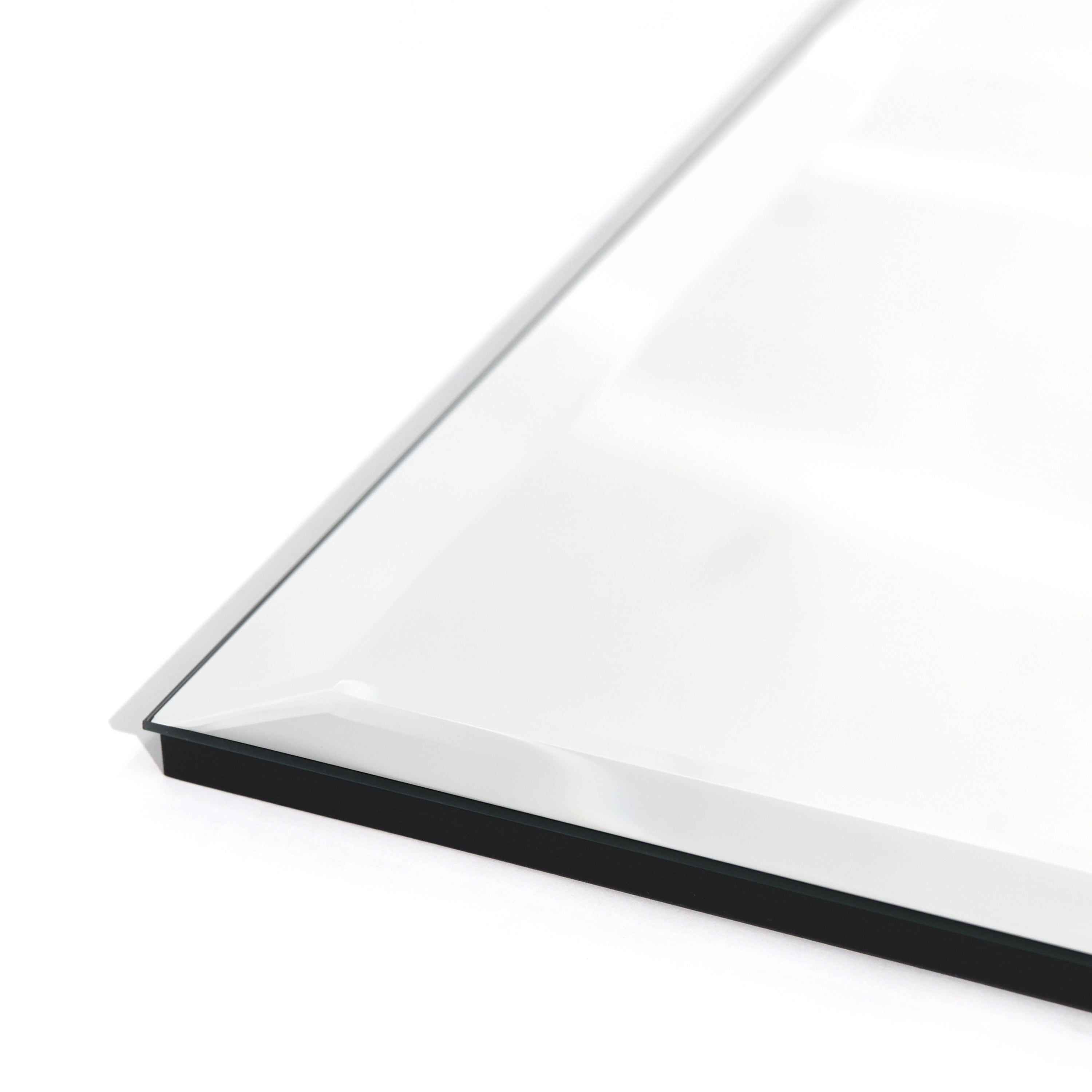 Miroir mural biseauté sans cadre à prisme - Carré/Rectangulaire - Transparent