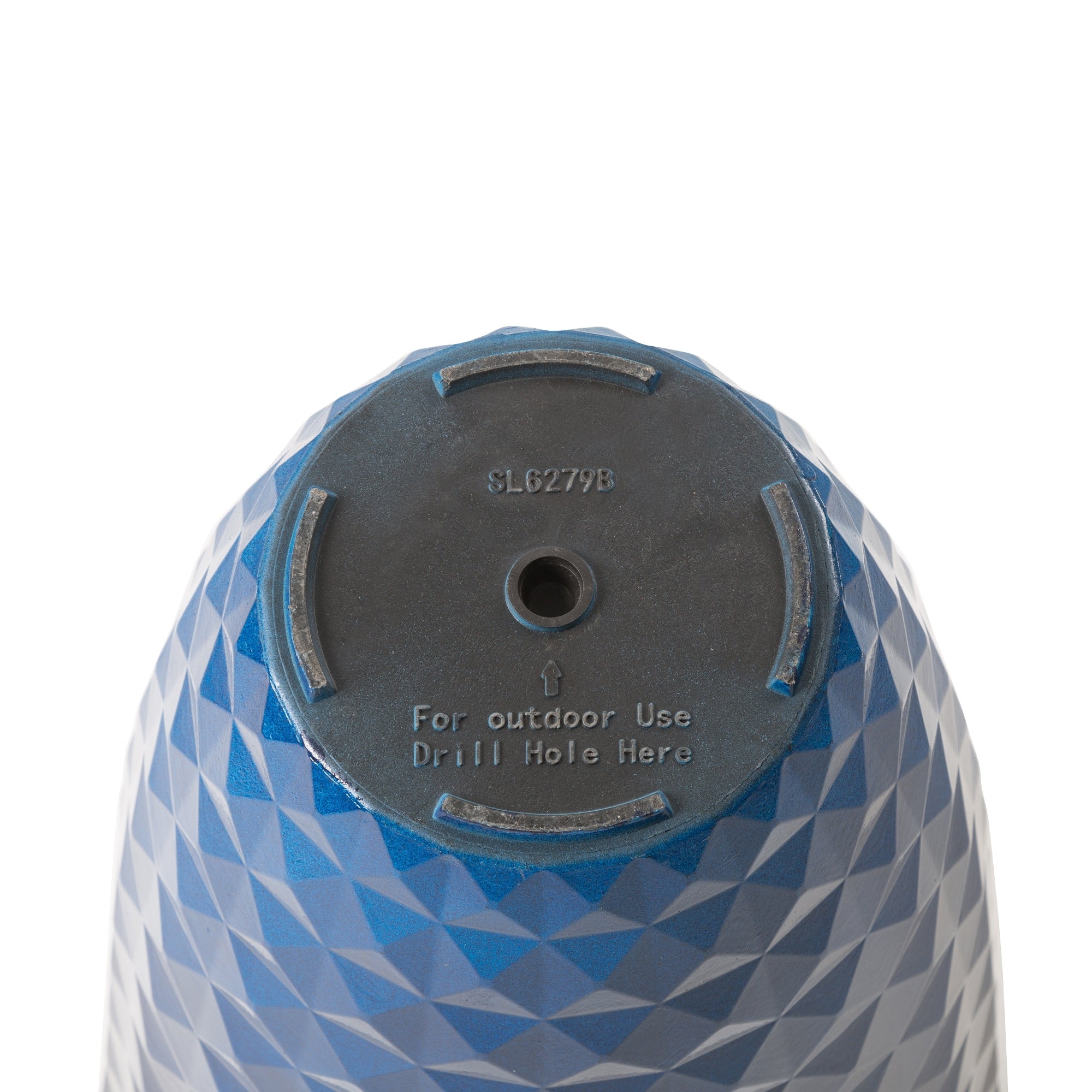 Glitzhome 19,75 H Lot de 2 pots de fleurs surdimensionnés en imitation céramique écologique texturée diamantée pour porche