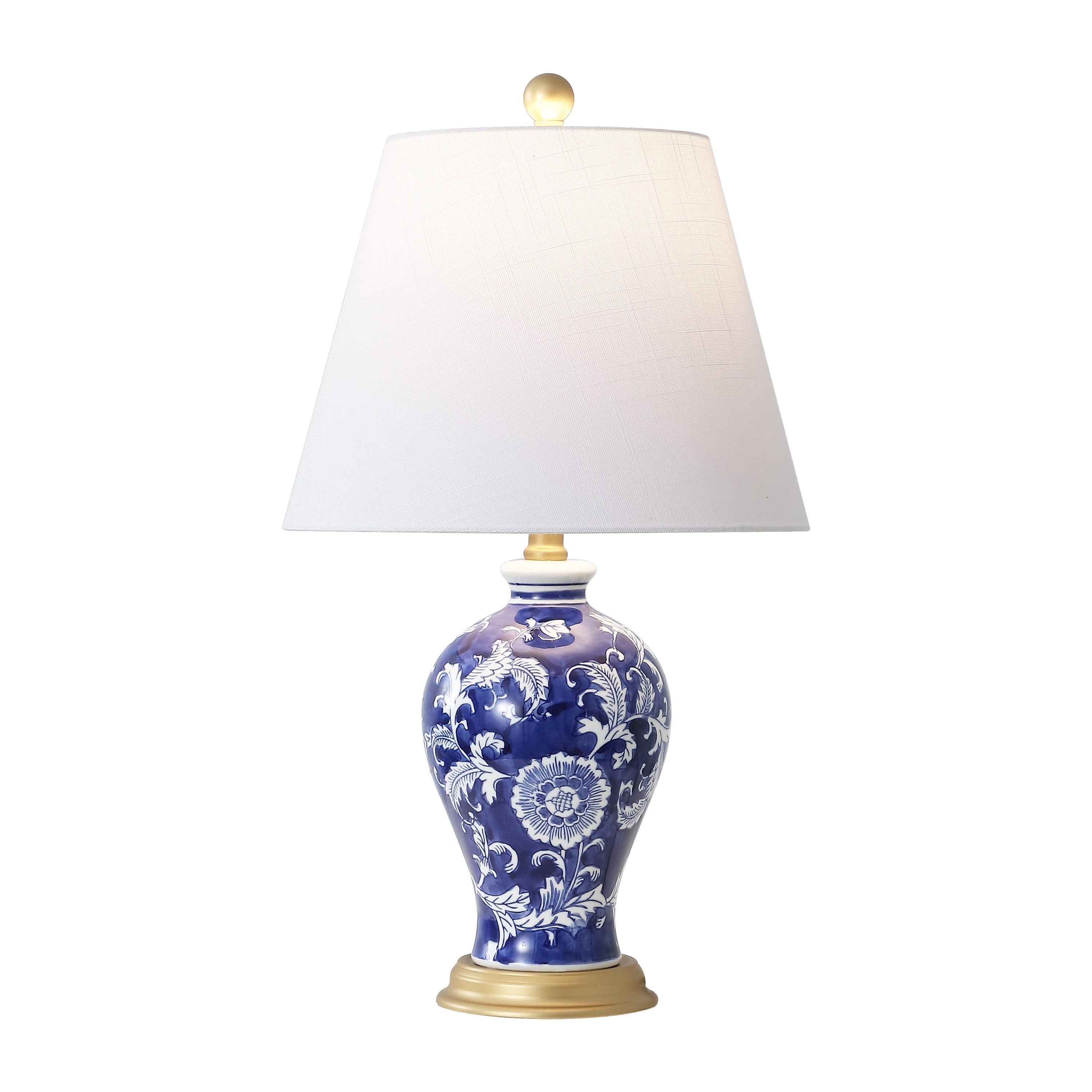 Lampe de table LED Grace 24 Floral, multicolore/laiton par JONATHAN Y