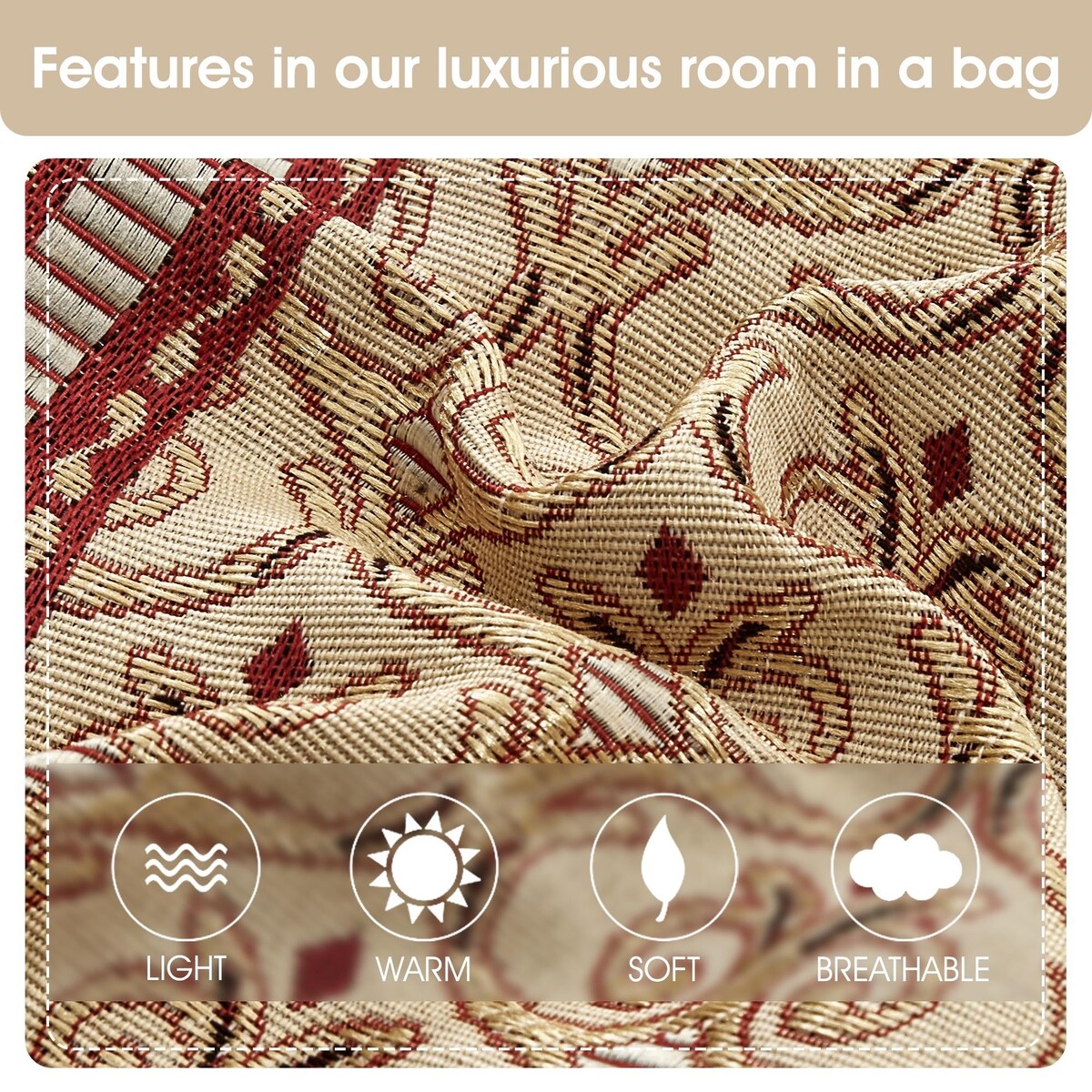 Ensemble de couette élégant médaillon Nanshing Prince 7 pièces