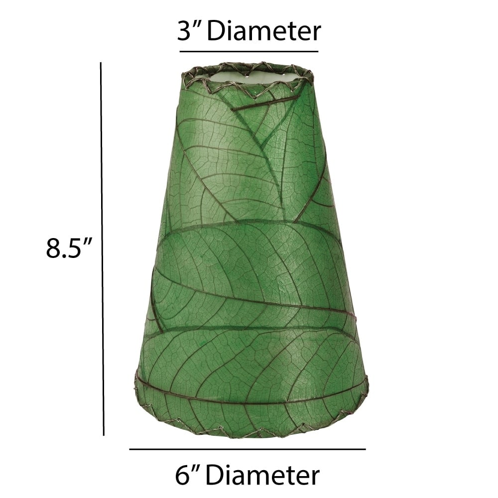 Applique murale Gecko faite main Eangee, abat-jour feuilles de cacao, 40,6 x 18,8 x 61 cm - 40,6 x 18,8 x 61 cm