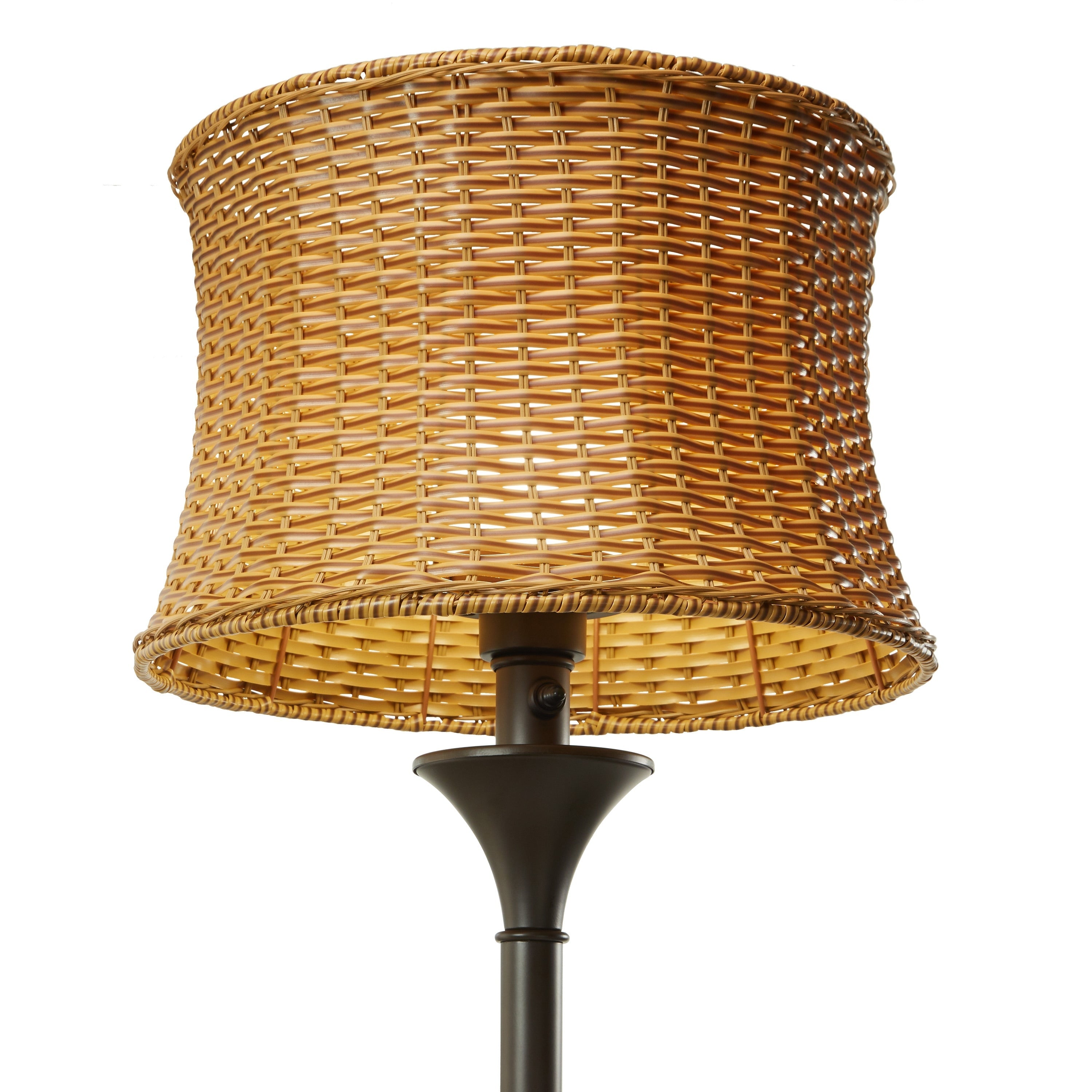 Lampadaire Havenside Home Pocologan 59,5 pouces en osier tressé pour l'extérieur et l'intérieur - 16,25 L x 16,25 l x 59,5 H