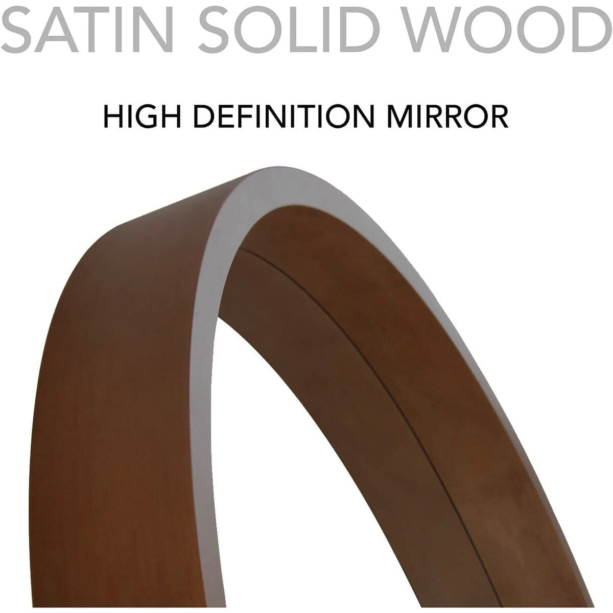 Miroir mural rond classique de style ferme avec cadre en bois