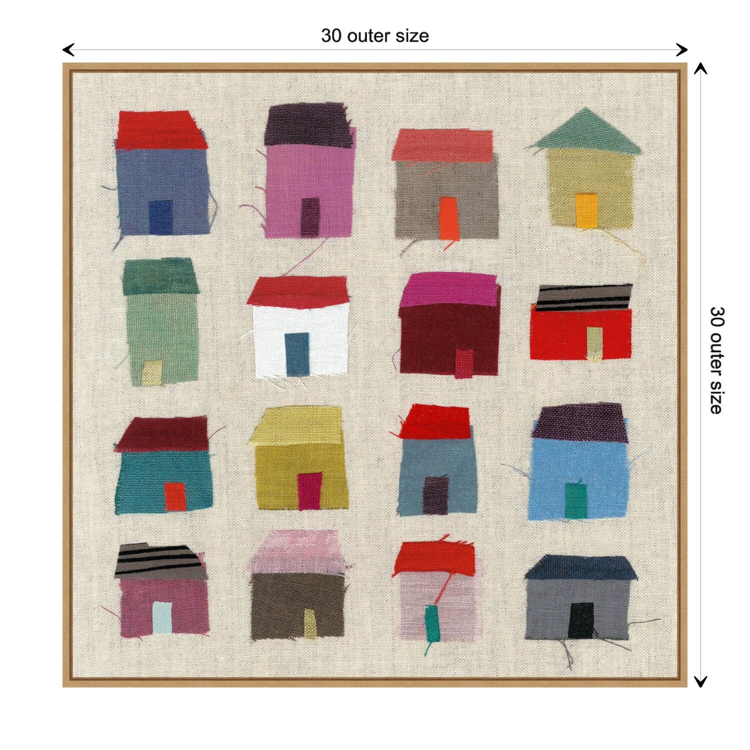 Impression sur toile encadrée « Maisons » de Jenny Frean – Sylvie Maple