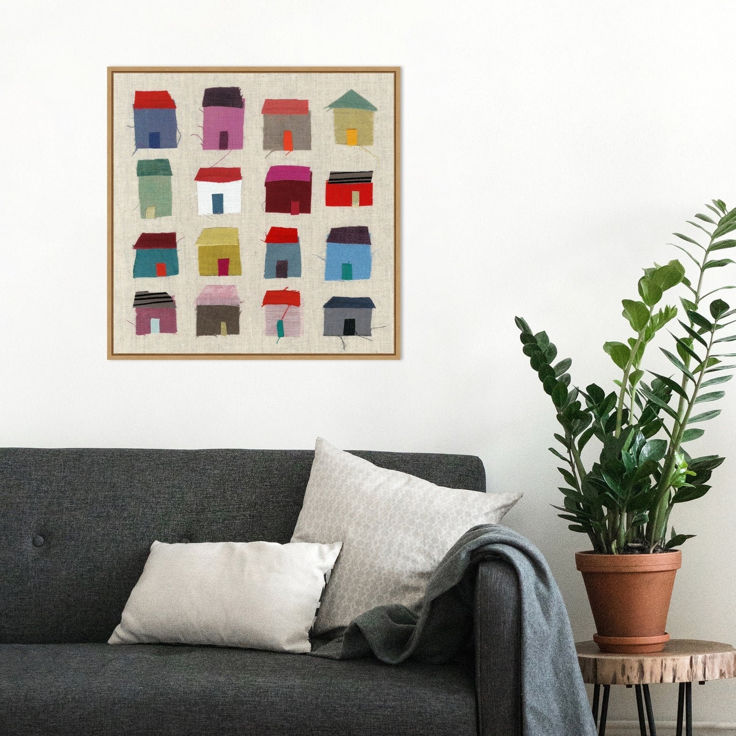 Impression sur toile encadrée « Maisons » de Jenny Frean – Sylvie Maple