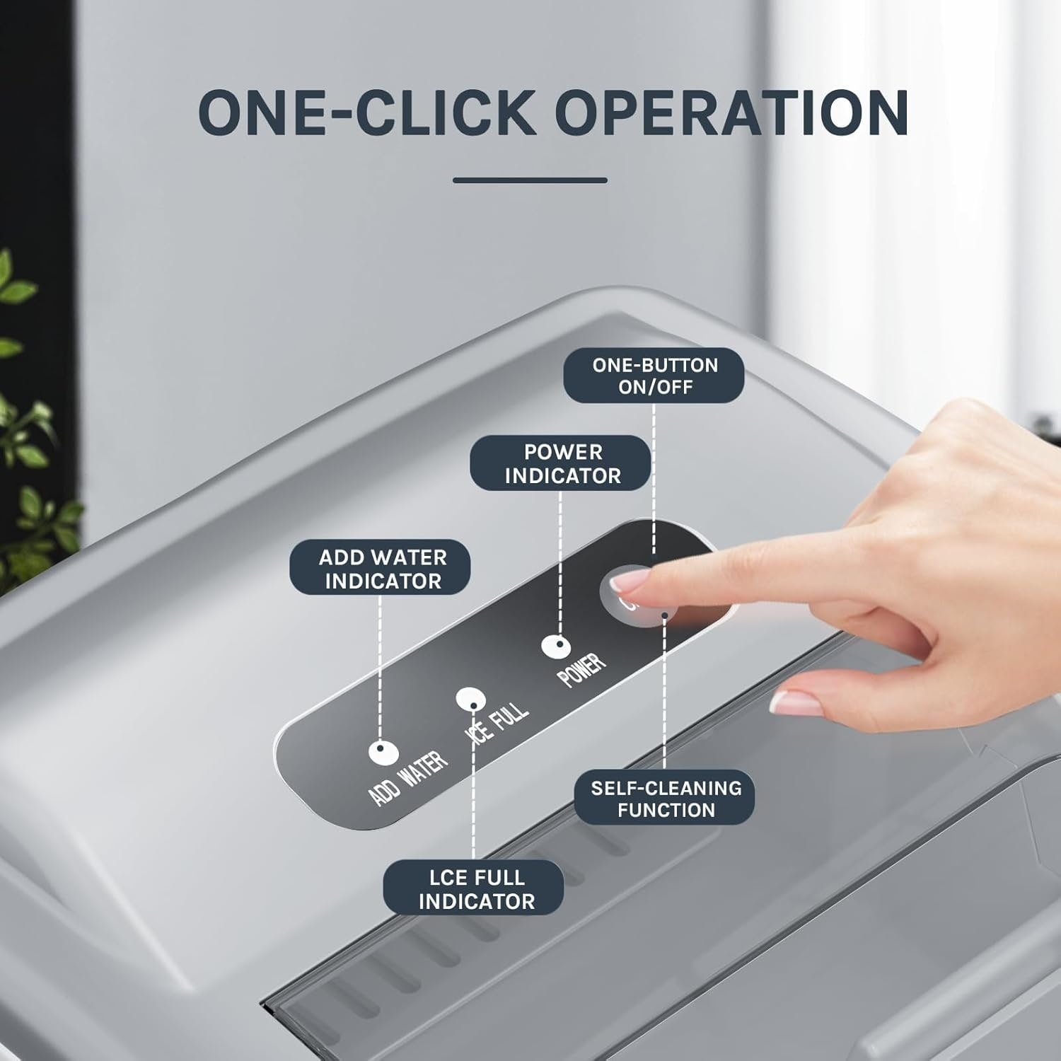 Machine à glaçons de comptoir, machine à glaçons portable avec poignée, machine à glaçons autonettoyante, pour la maison, le bureau et la cuisine