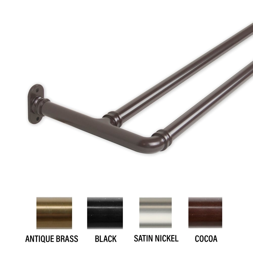 Tringle à rideau occultante double InStyleDesign de 0,62 po