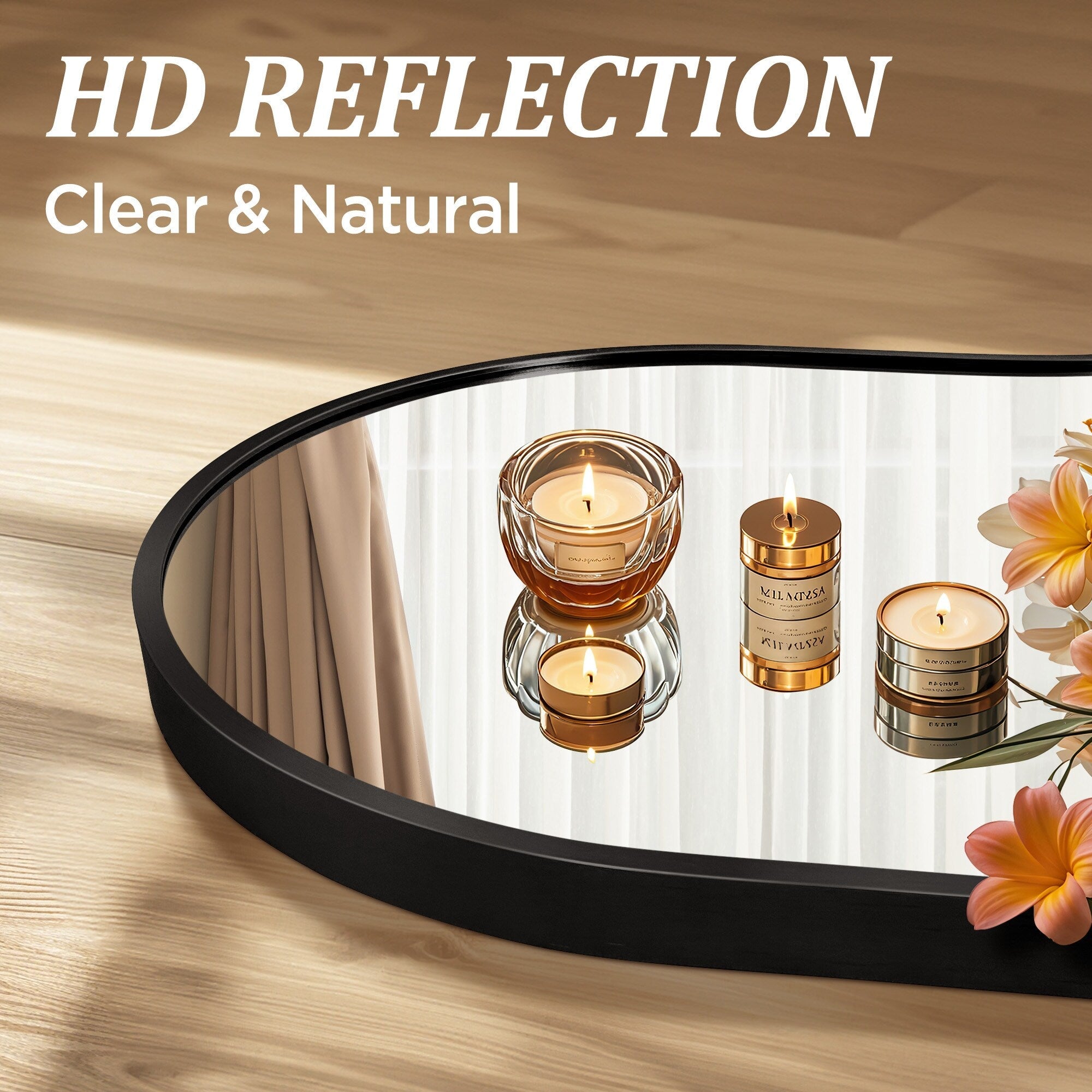 Miroir mural irrégulier Miroir mural décoratif asymétrique