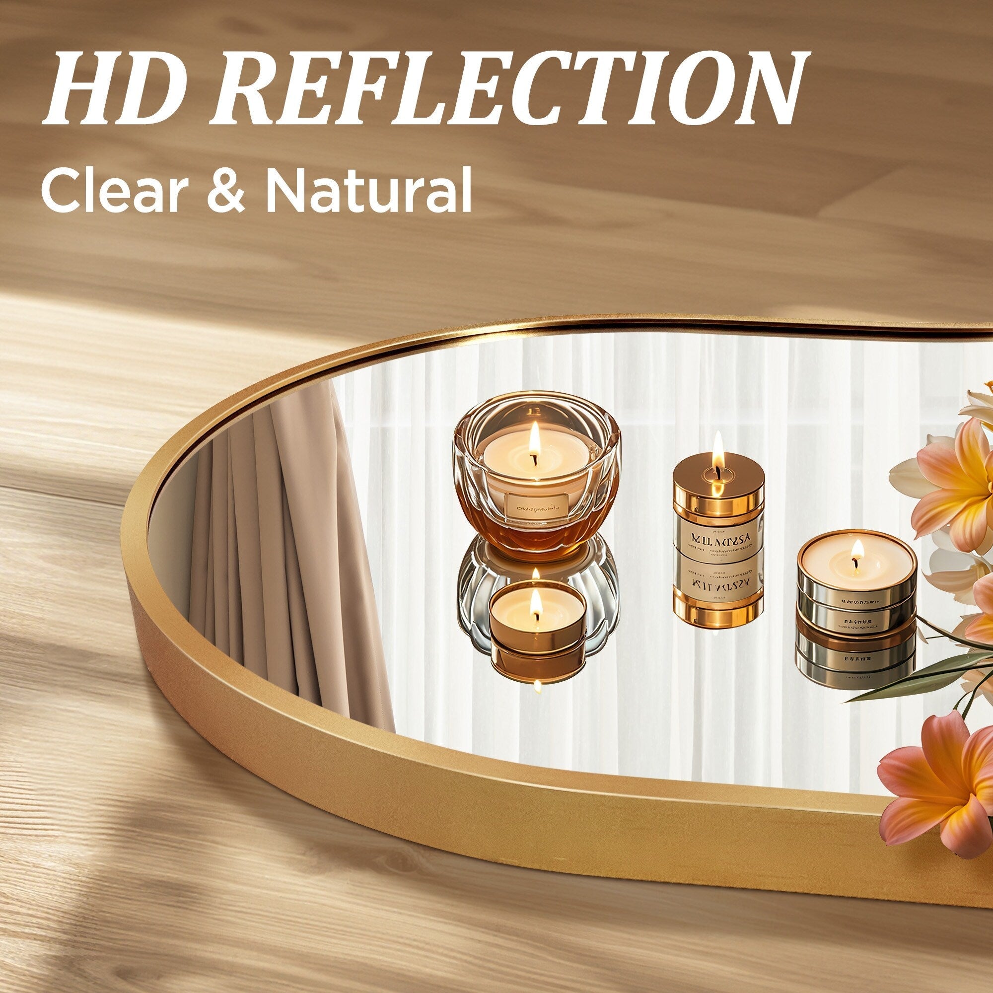 Miroir mural irrégulier Miroir mural décoratif asymétrique