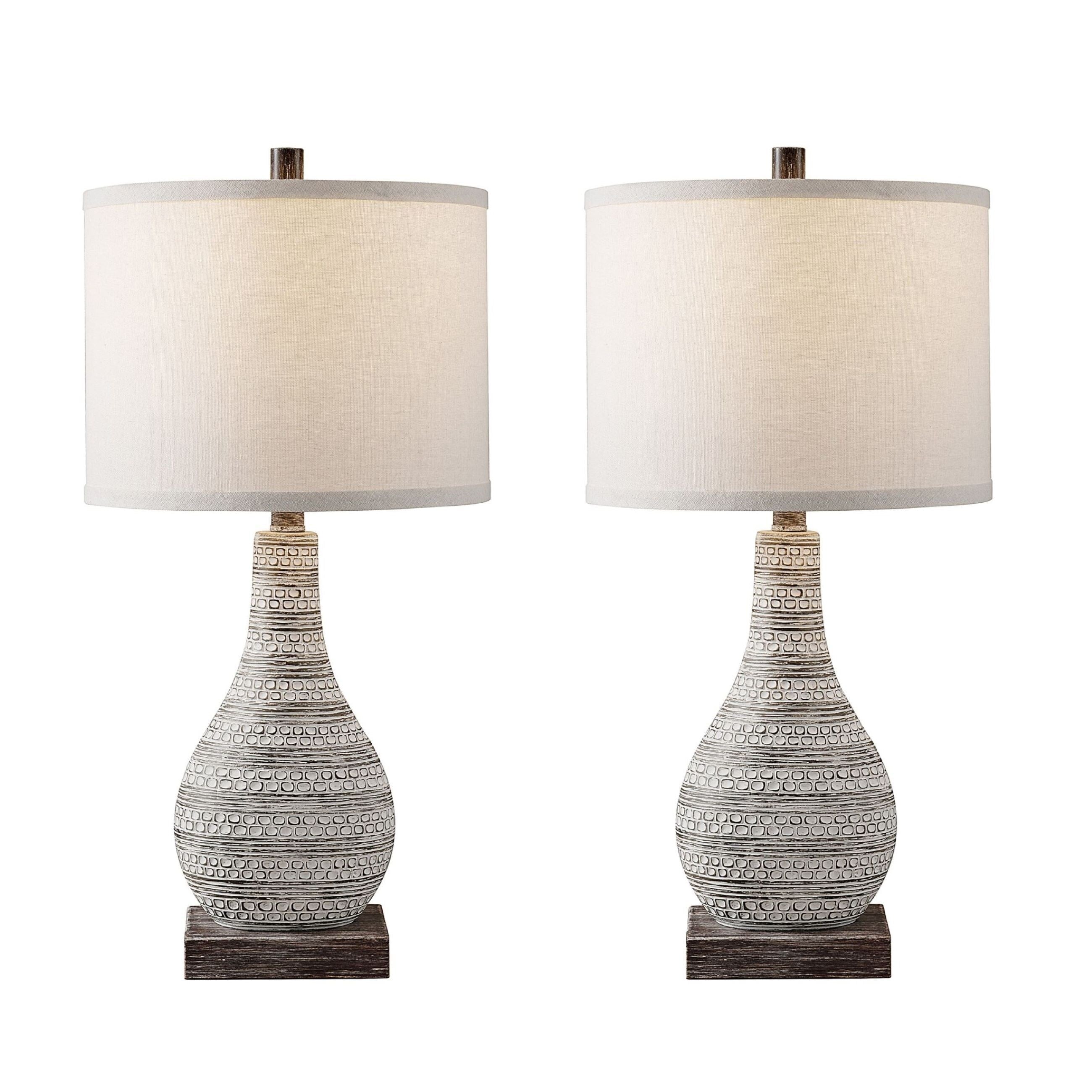 Ensemble de lampes de table à commande tactile KAWOTI avec ports USB (lot de 2)