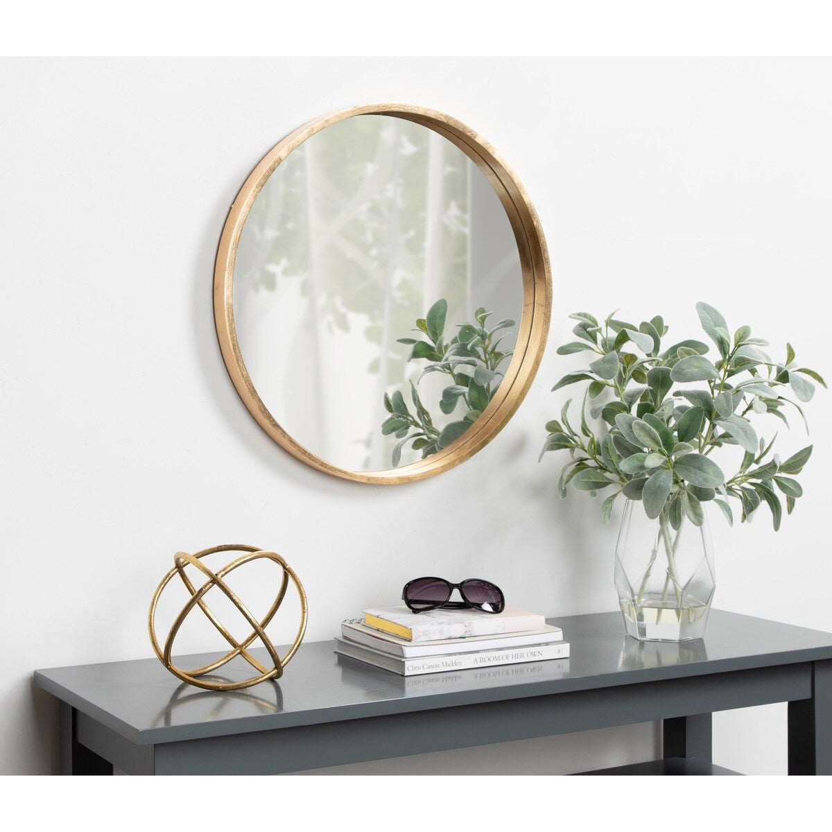 Miroir mural rond en bois Kate and Laurel Travis