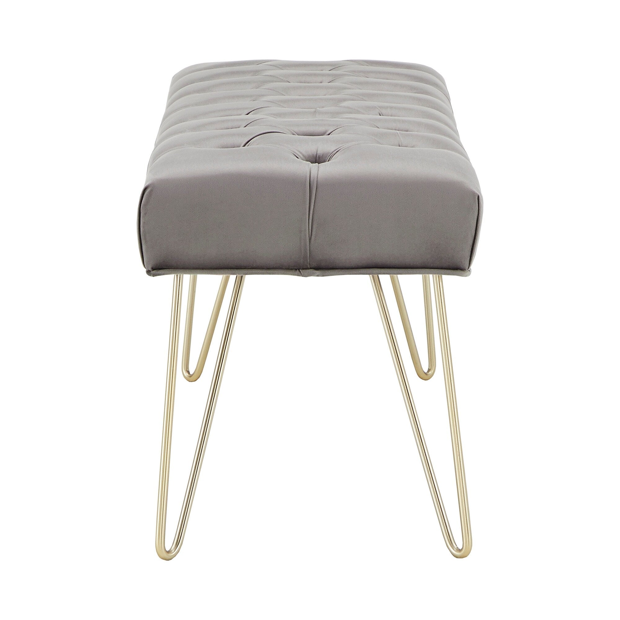 Banc capitonné en velours Klaus par iNSPIRE Q Bold