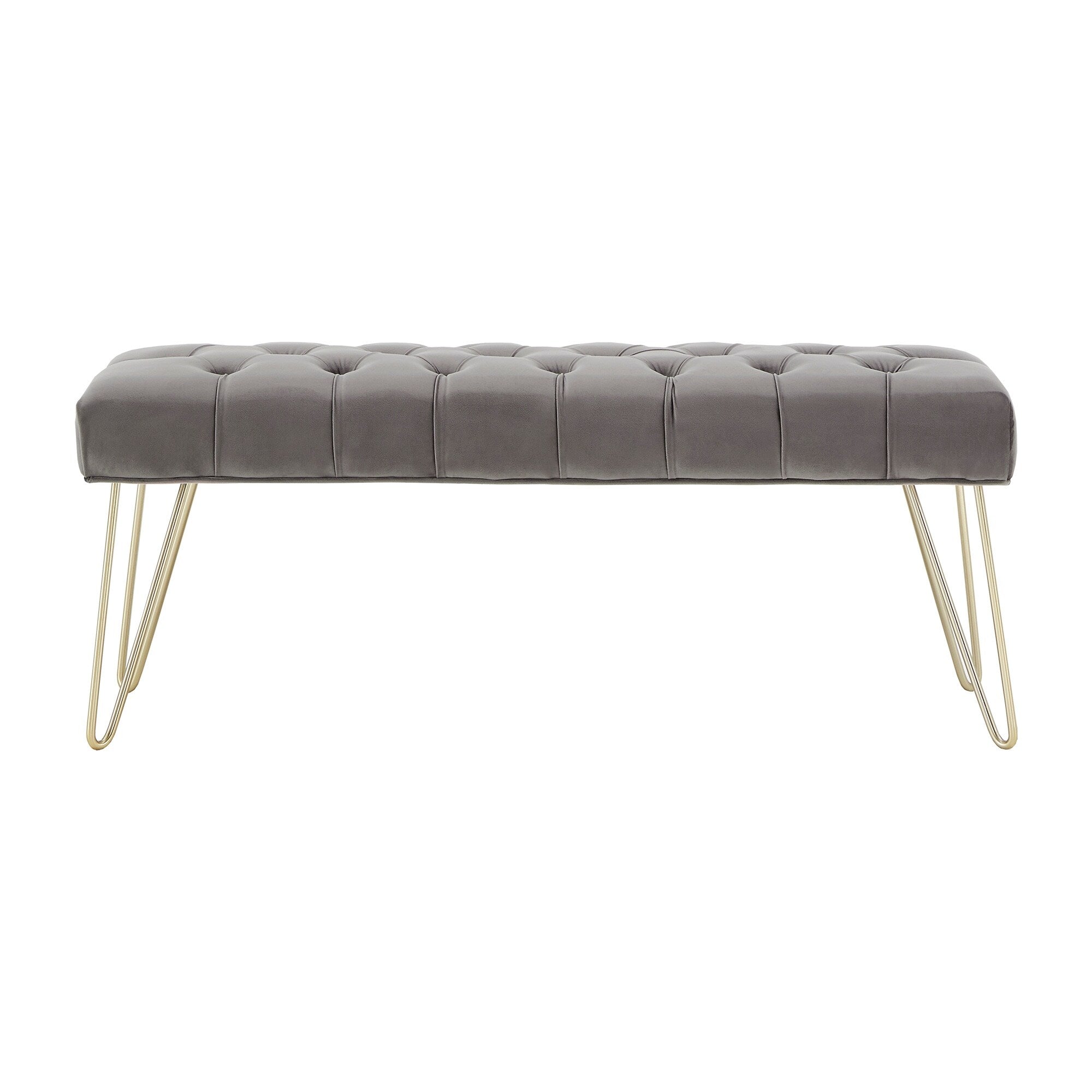 Banc capitonné en velours Klaus par iNSPIRE Q Bold