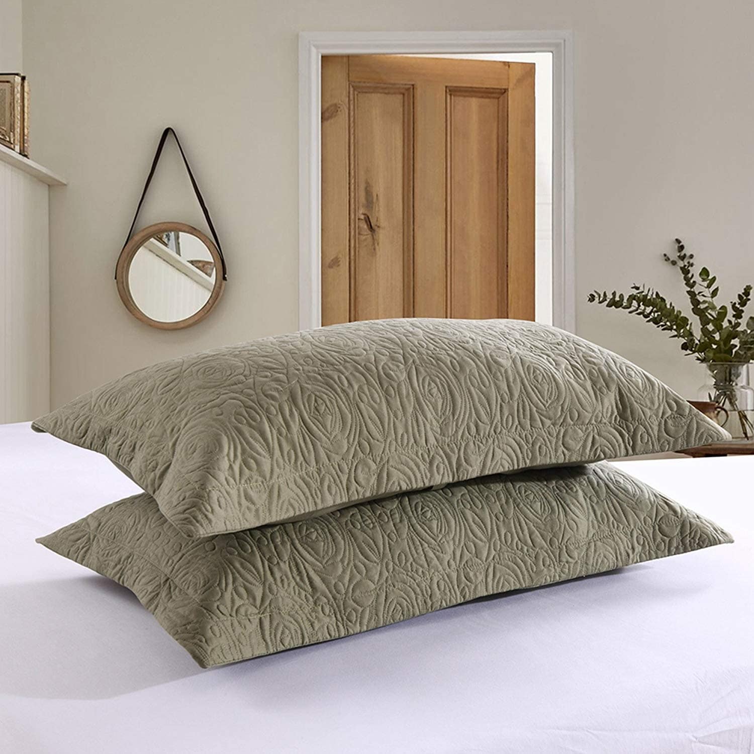 Housse de coussin brodée Porch & Den Manor (lot de 2)