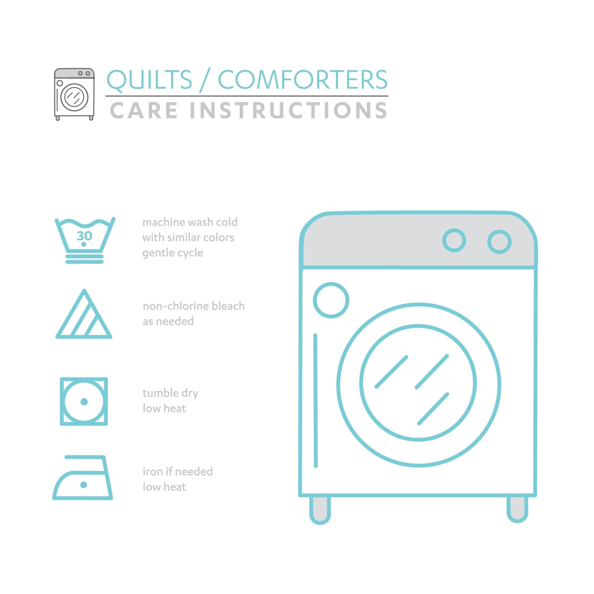 Ensemble de courtepointe à motif licorne/cœur Marguerite Porch & Den