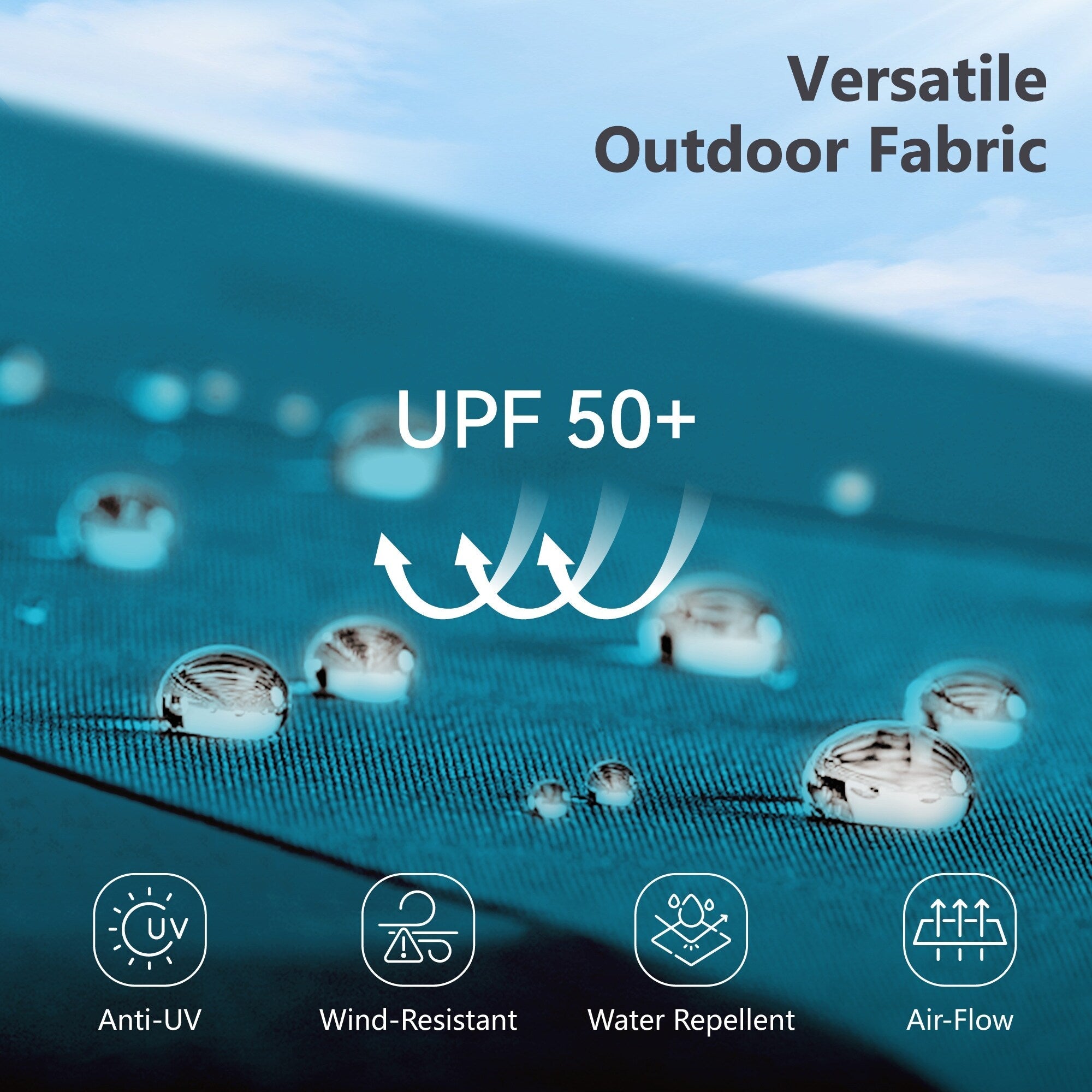 Parasol d'extérieur ventilé à 3 niveaux de 10 pieds de MAISON ARTS avec inclinaison automatique et manivelle