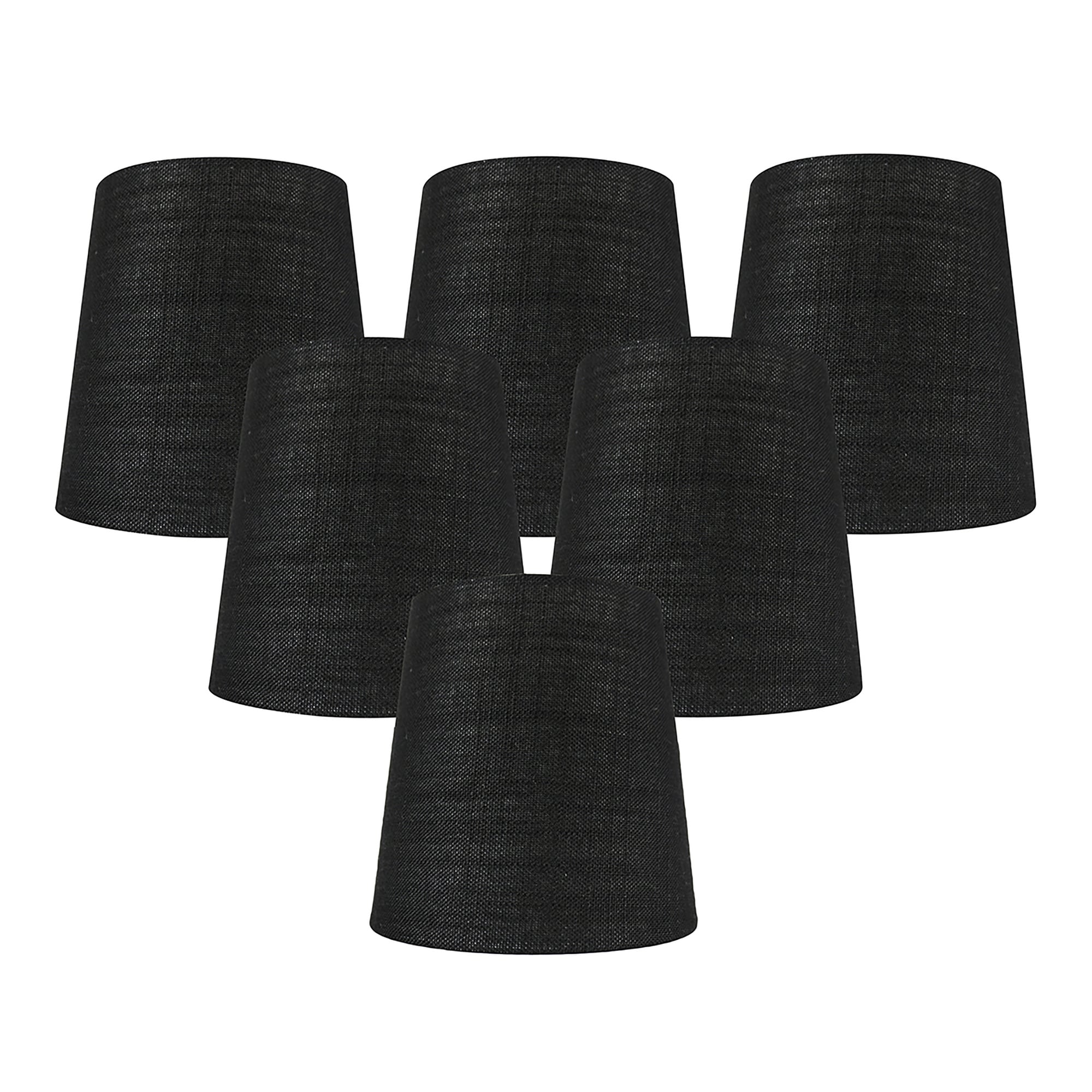 Abat-jour de lustre à pince en lin MERIVILLE, 4 pouces x 5 pouces x 5 pouces