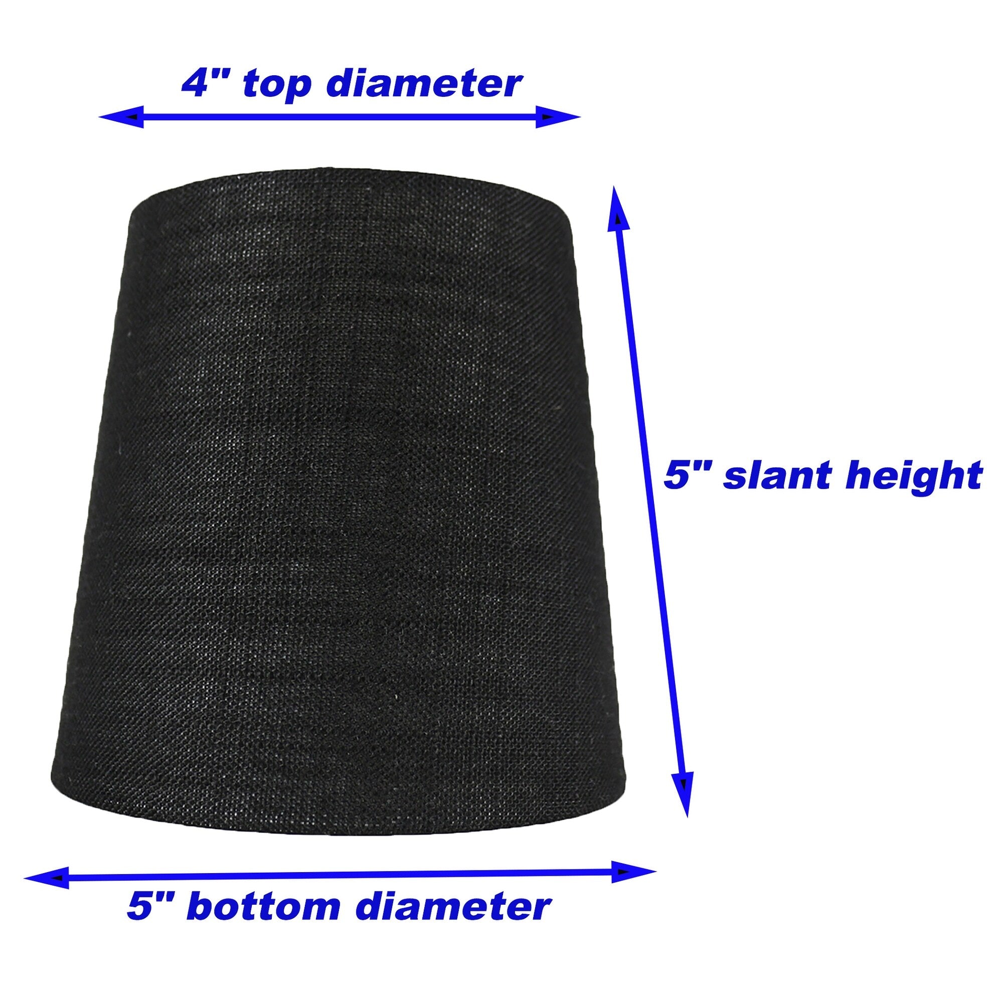 Abat-jour de lustre à pince en lin MERIVILLE, 4 pouces x 5 pouces x 5 pouces