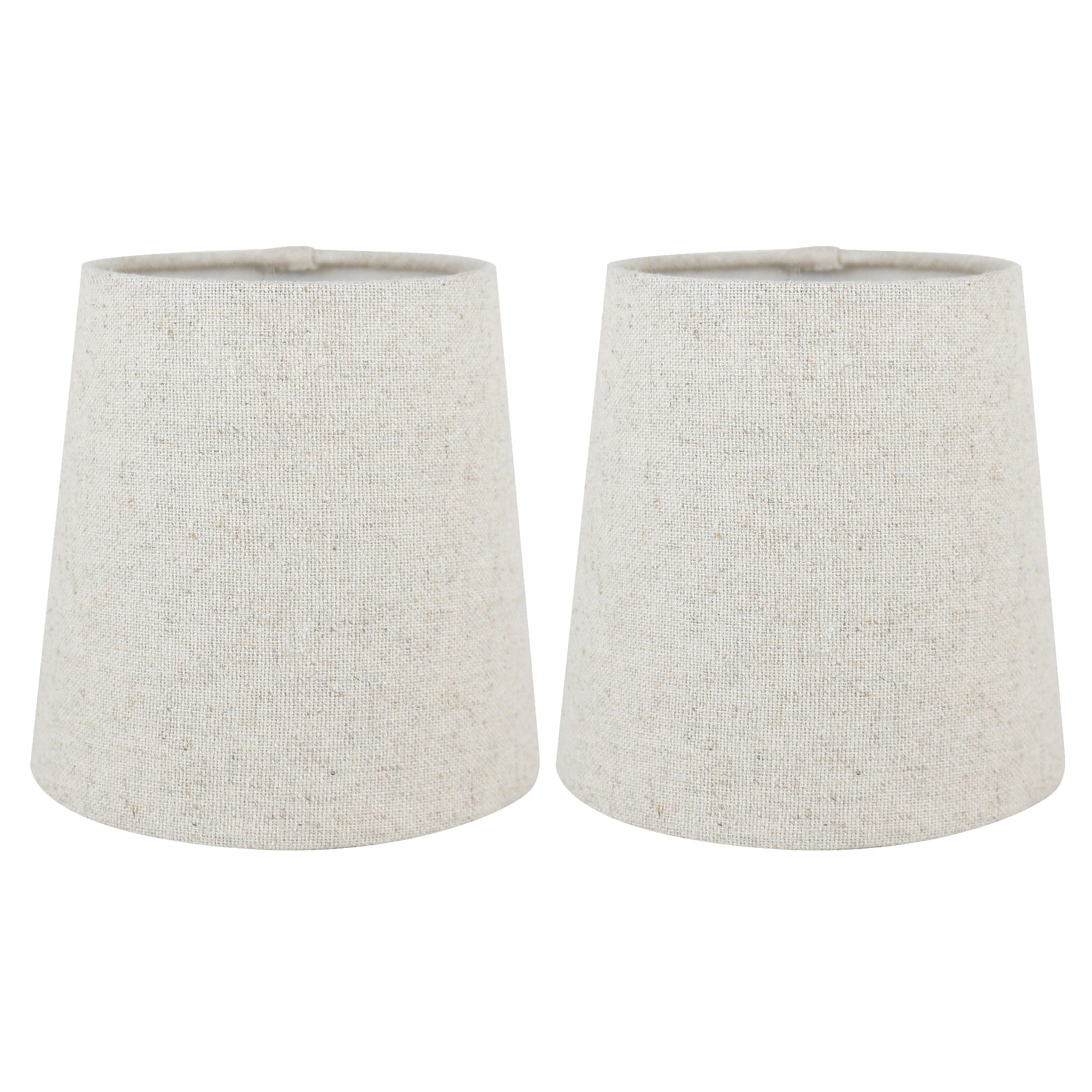 Abat-jour de lustre à pince en lin MERIVILLE, 4 pouces x 5 pouces x 5 pouces