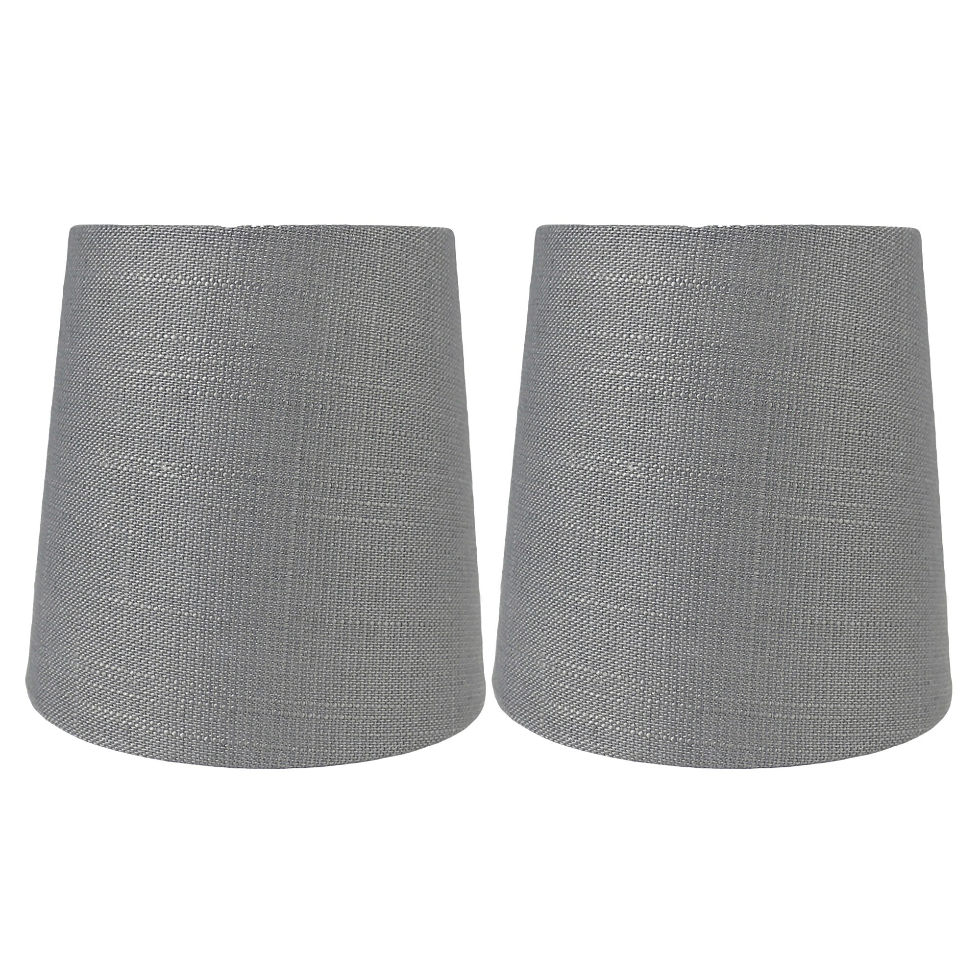 Abat-jour de lustre à pince en lin MERIVILLE, 4 pouces x 5 pouces x 5 pouces