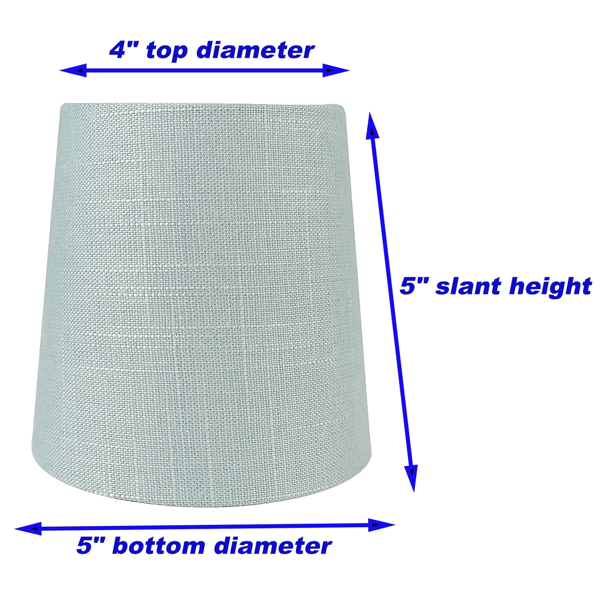 Abat-jour de lustre à pince en lin MERIVILLE, 4 pouces x 5 pouces x 5 pouces