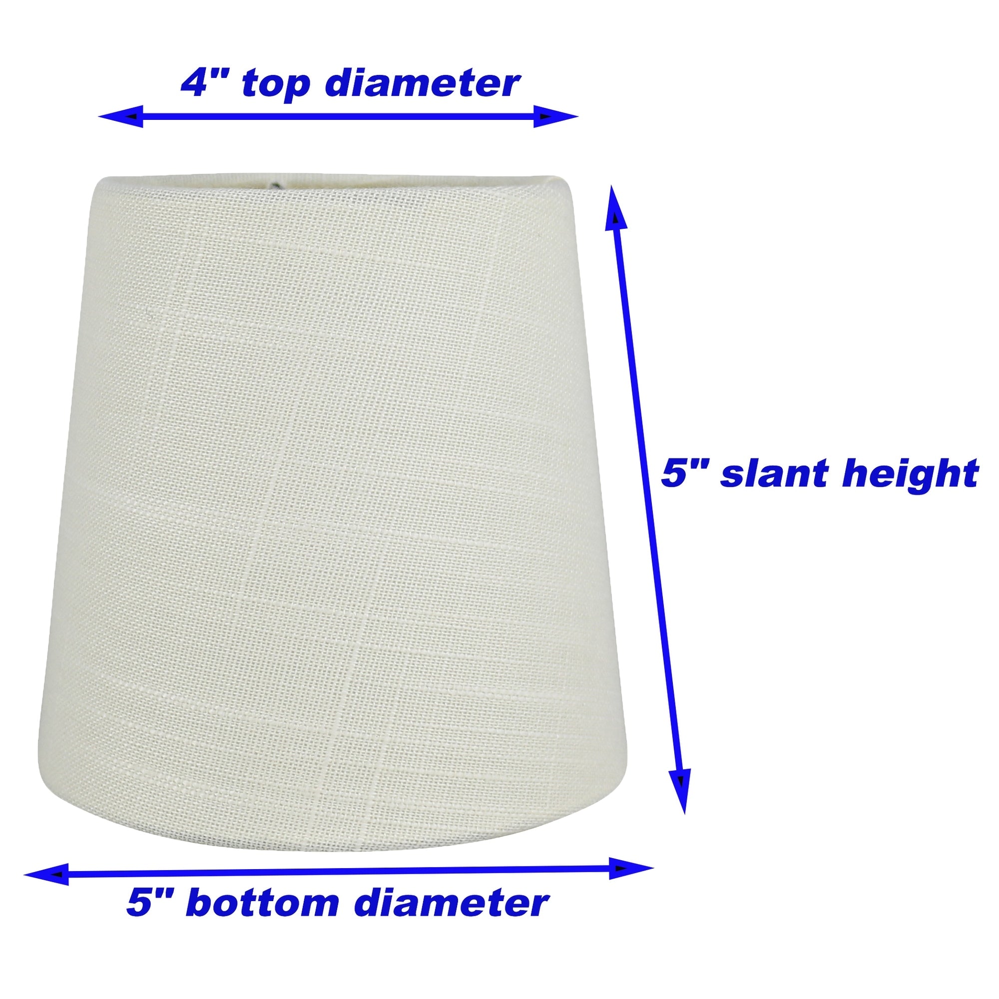 Abat-jour de lustre à pince en lin MERIVILLE, 4 pouces x 5 pouces x 5 pouces