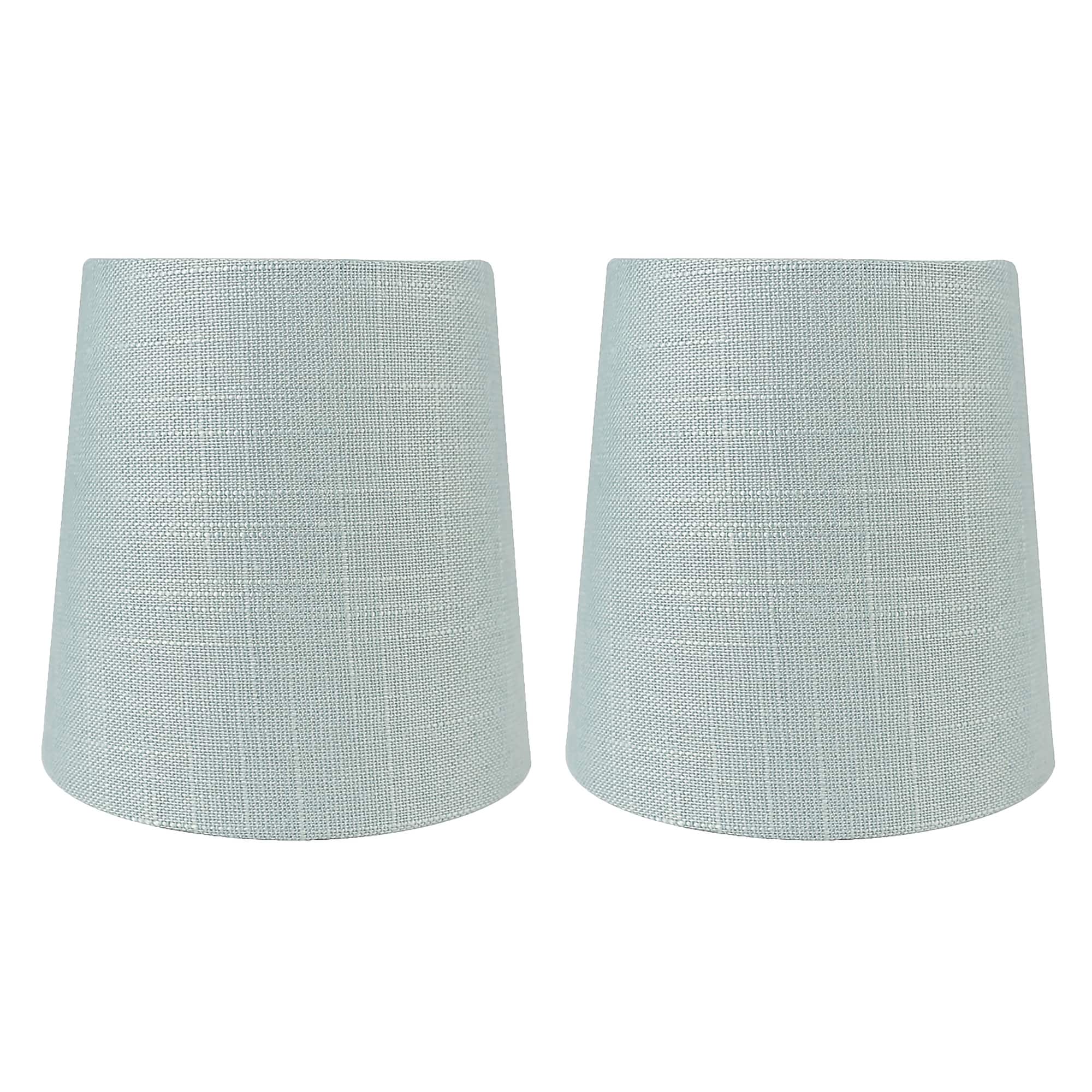 Abat-jour de lustre à pince en lin MERIVILLE, 4 pouces x 5 pouces x 5 pouces