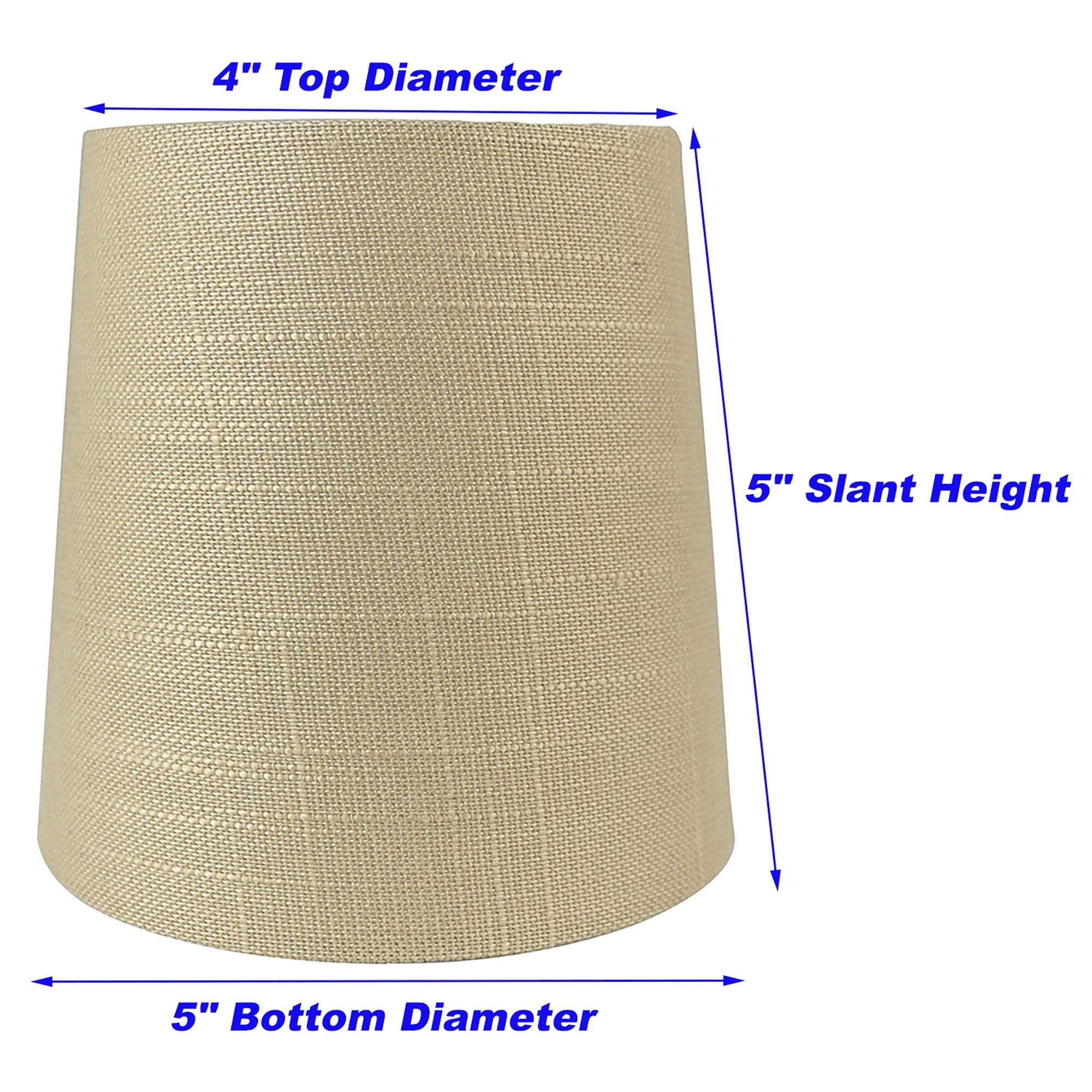 Abat-jour de lustre à pince en lin MERIVILLE, 4 pouces x 5 pouces x 5 pouces
