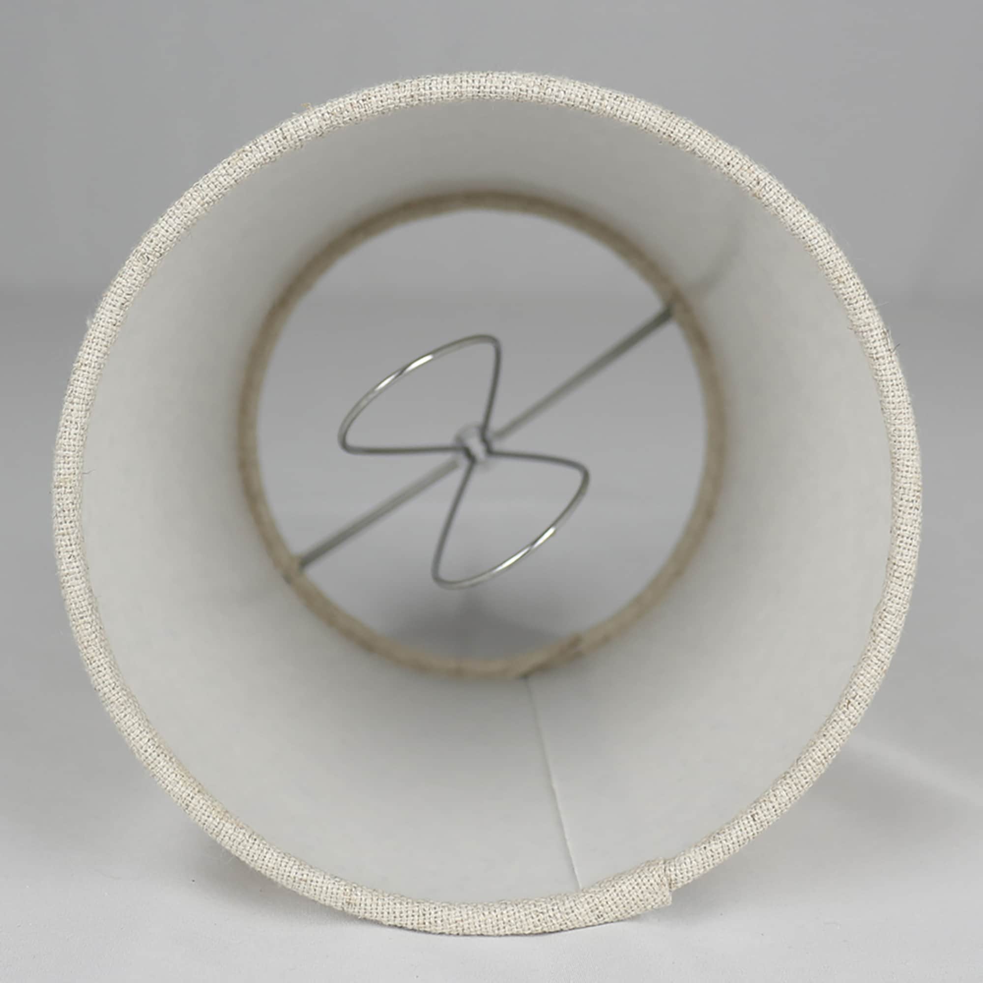 Abat-jour de lustre à pince en lin MERIVILLE, 4 pouces x 5 pouces x 5 pouces