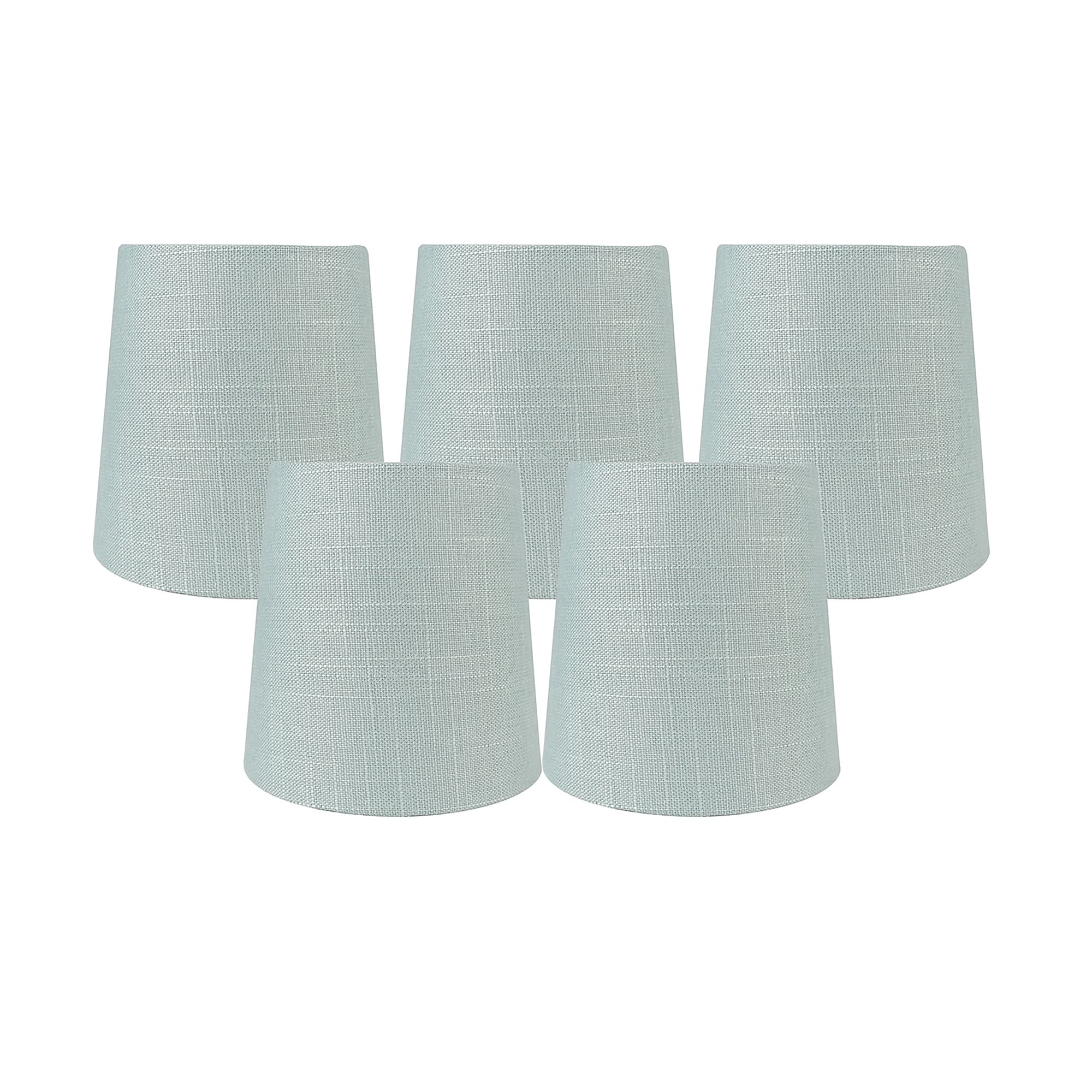 Abat-jour de lustre à pince en lin MERIVILLE, 4 pouces x 5 pouces x 5 pouces