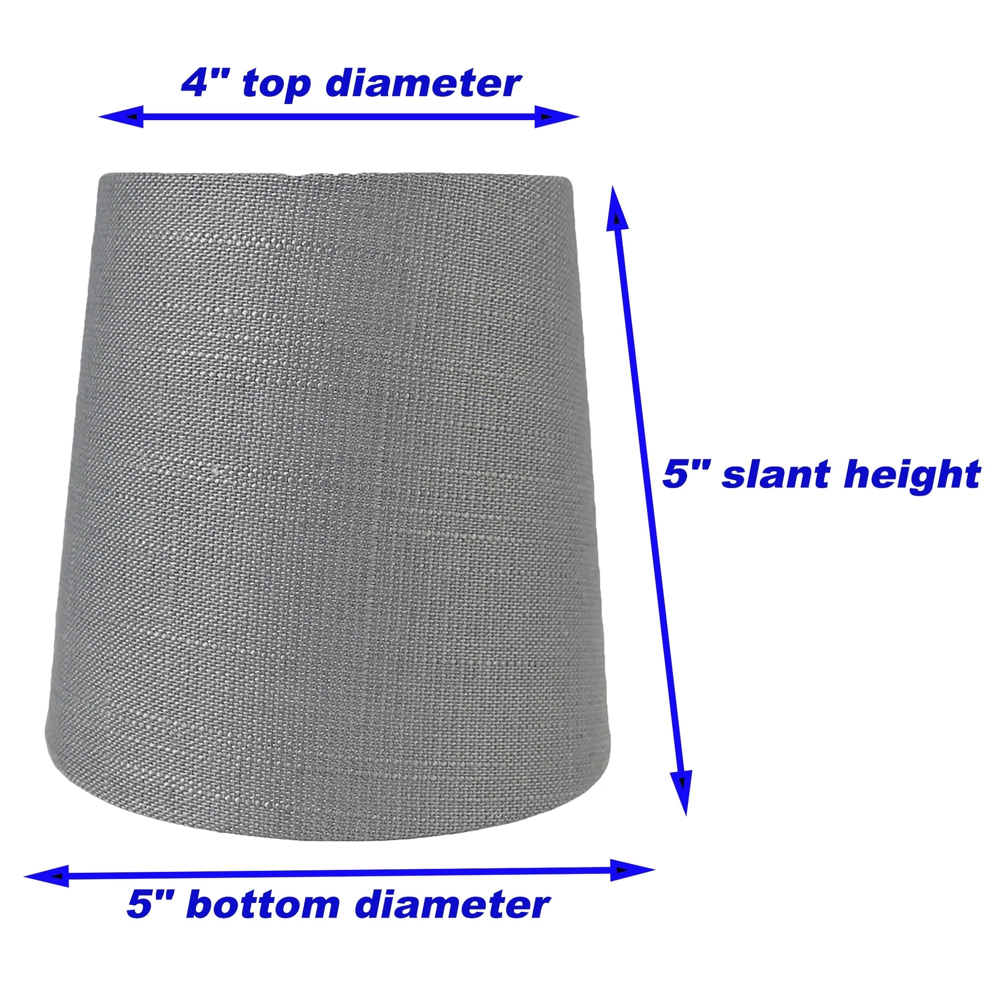Abat-jour de lustre à pince en lin MERIVILLE, 4 pouces x 5 pouces x 5 pouces