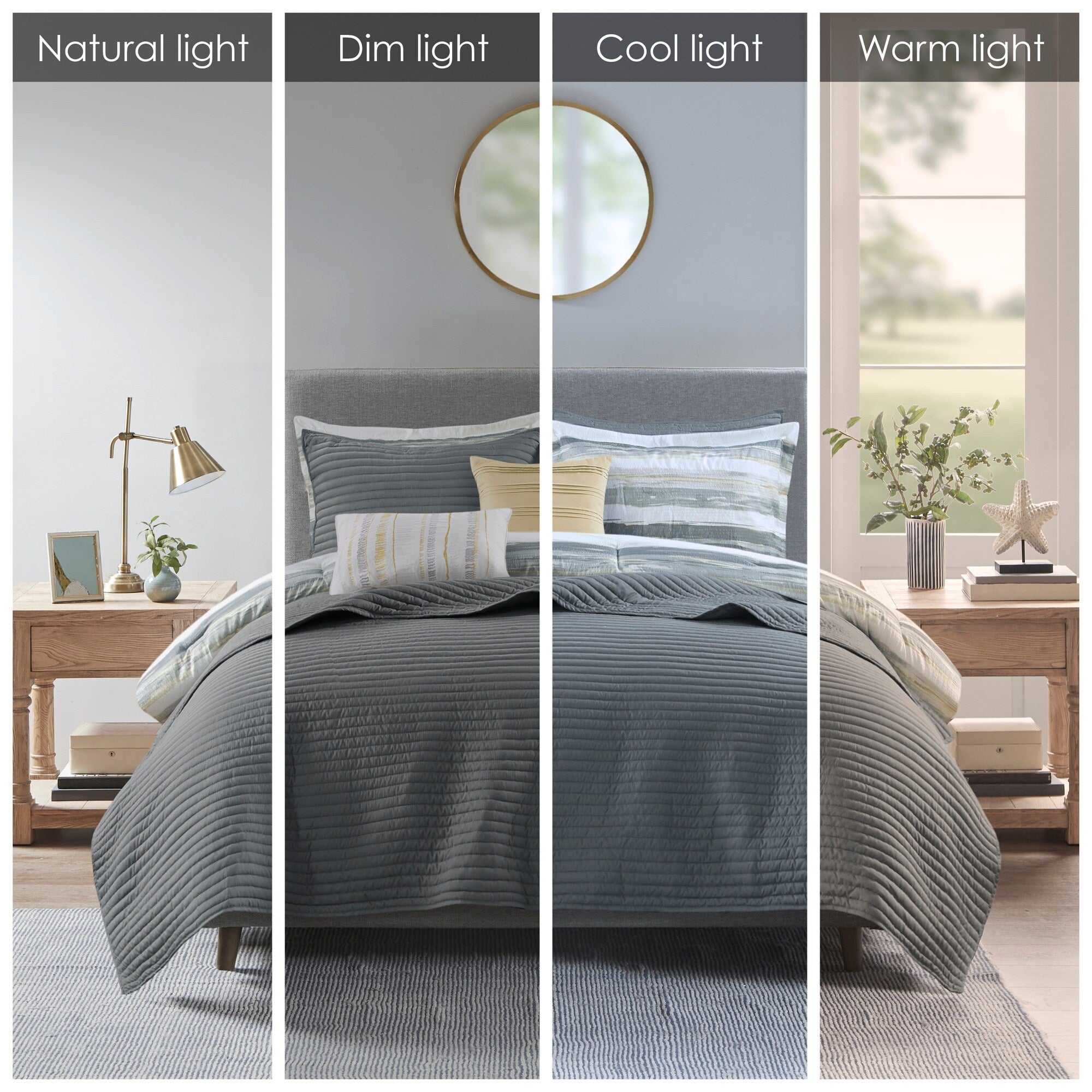 Collection de couettes et de courtepointes en seersucker imprimé Madison Park Anchorage, 8 pièces