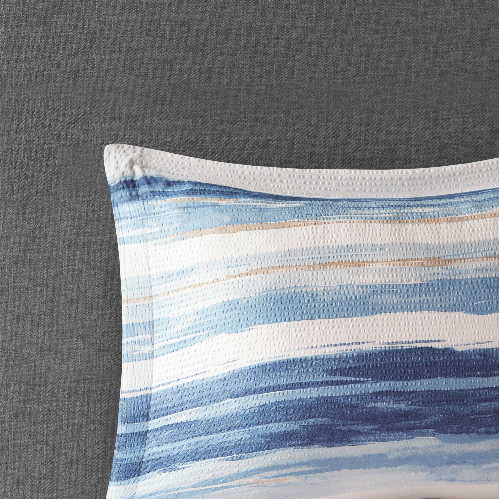 Collection de couettes et de courtepointes en seersucker imprimé Madison Park Anchorage, 8 pièces