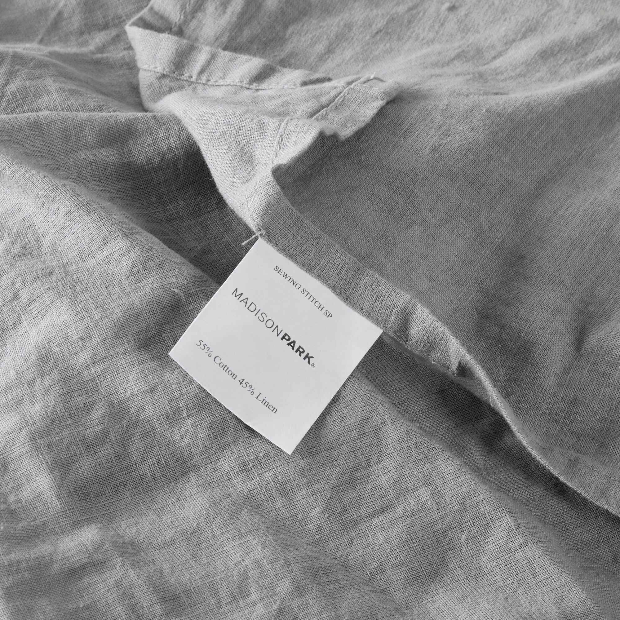 Ensemble de draps Madison Park en lin mélangé 4 pièces