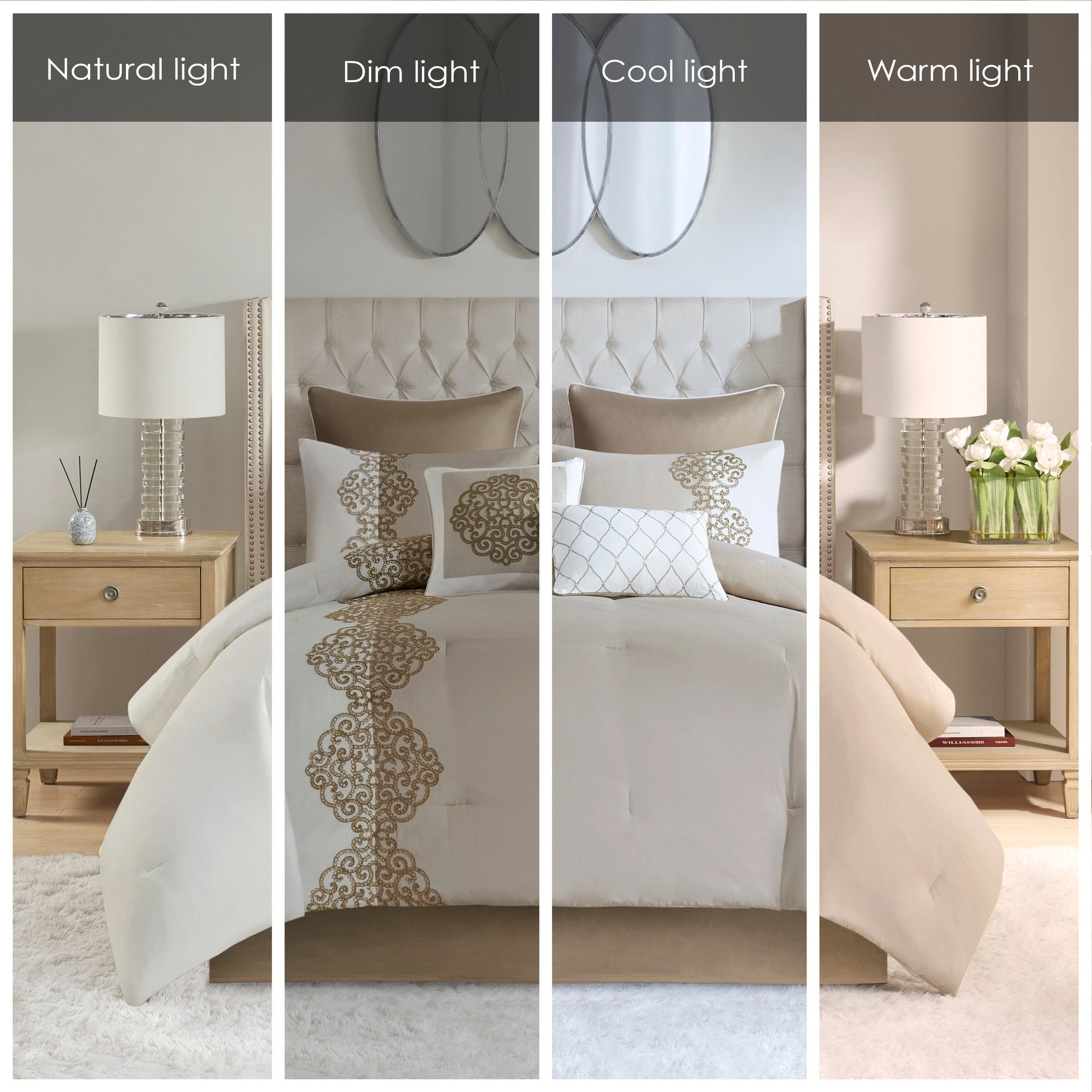 Ensemble de couette en microfibre brodée Madison Park Vera 8 pièces