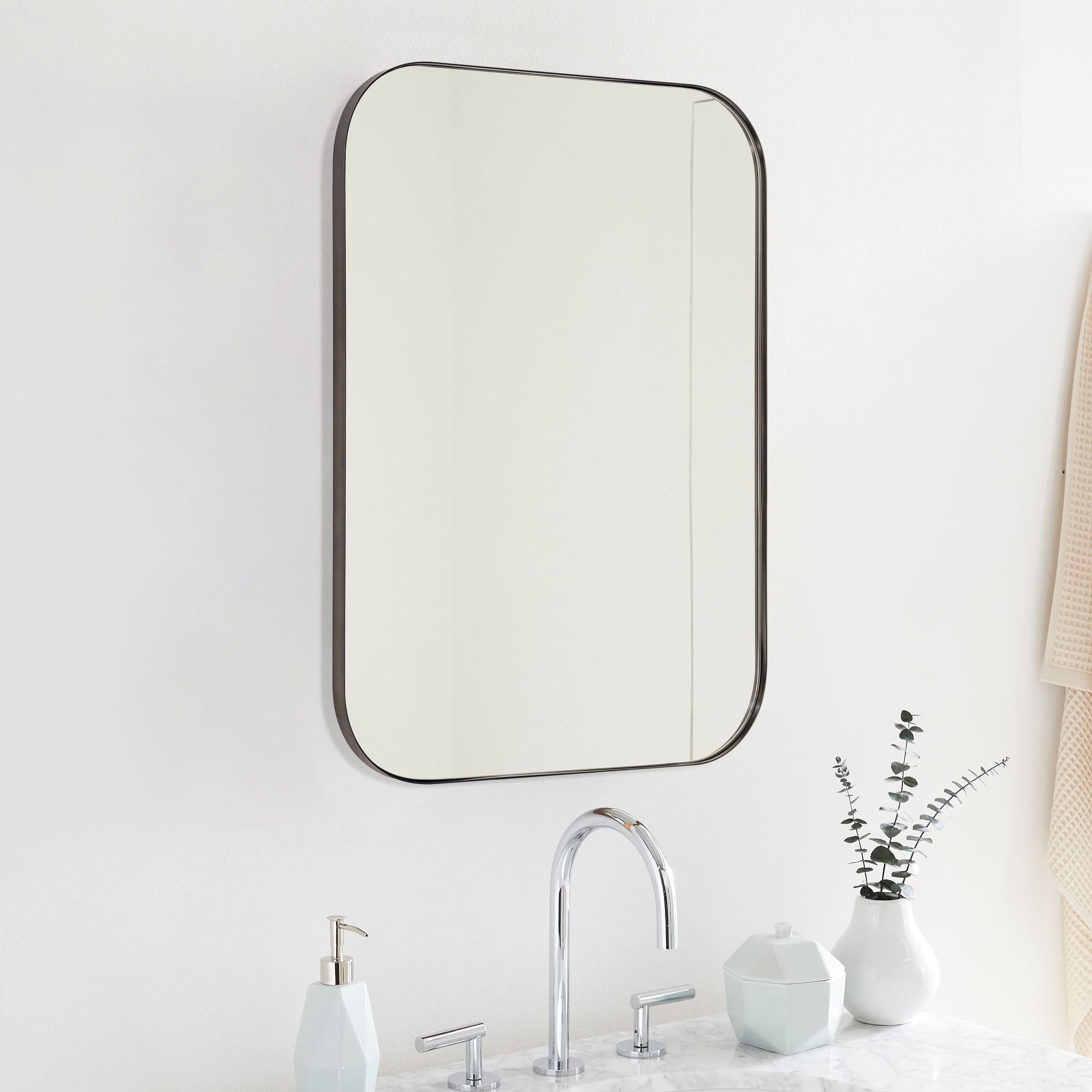 Miroirs muraux ronds en métal chic et moderne du milieu du siècle TEHOME