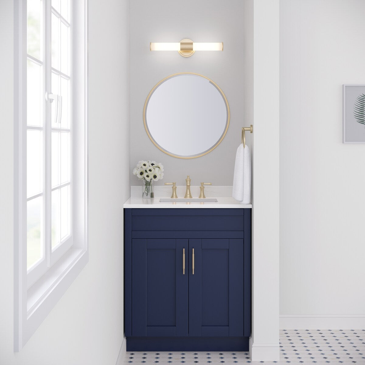 Luminaire de salle de bain à LED Truman de Millennium Lighting, disponible en plusieurs finitions